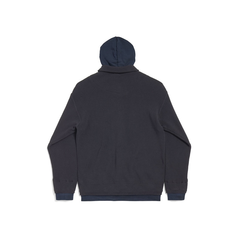 Men's Hybrid Zip-up Cardigan in Black 6