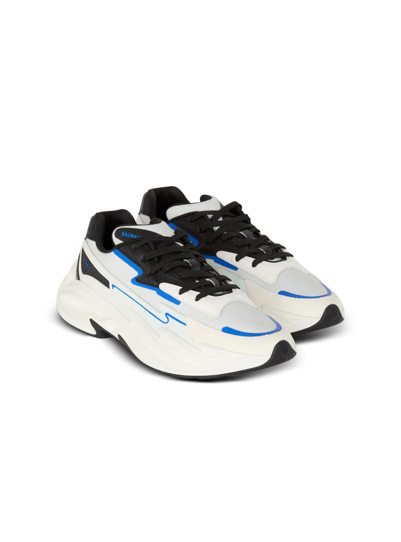 Run-Row leather and nylon trainers 2