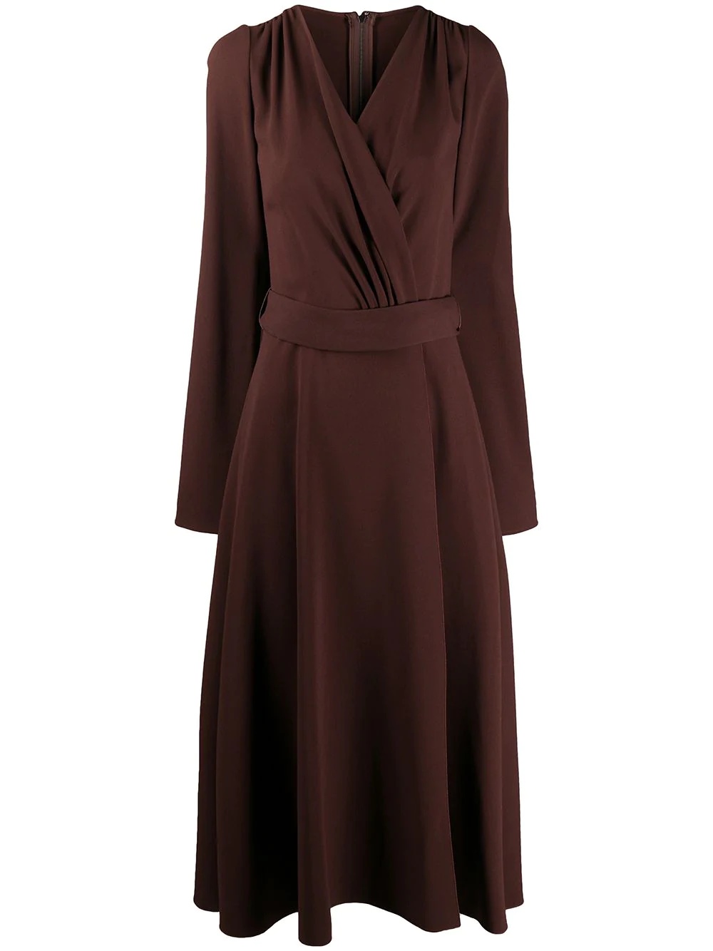 belted longuette dress - 1
