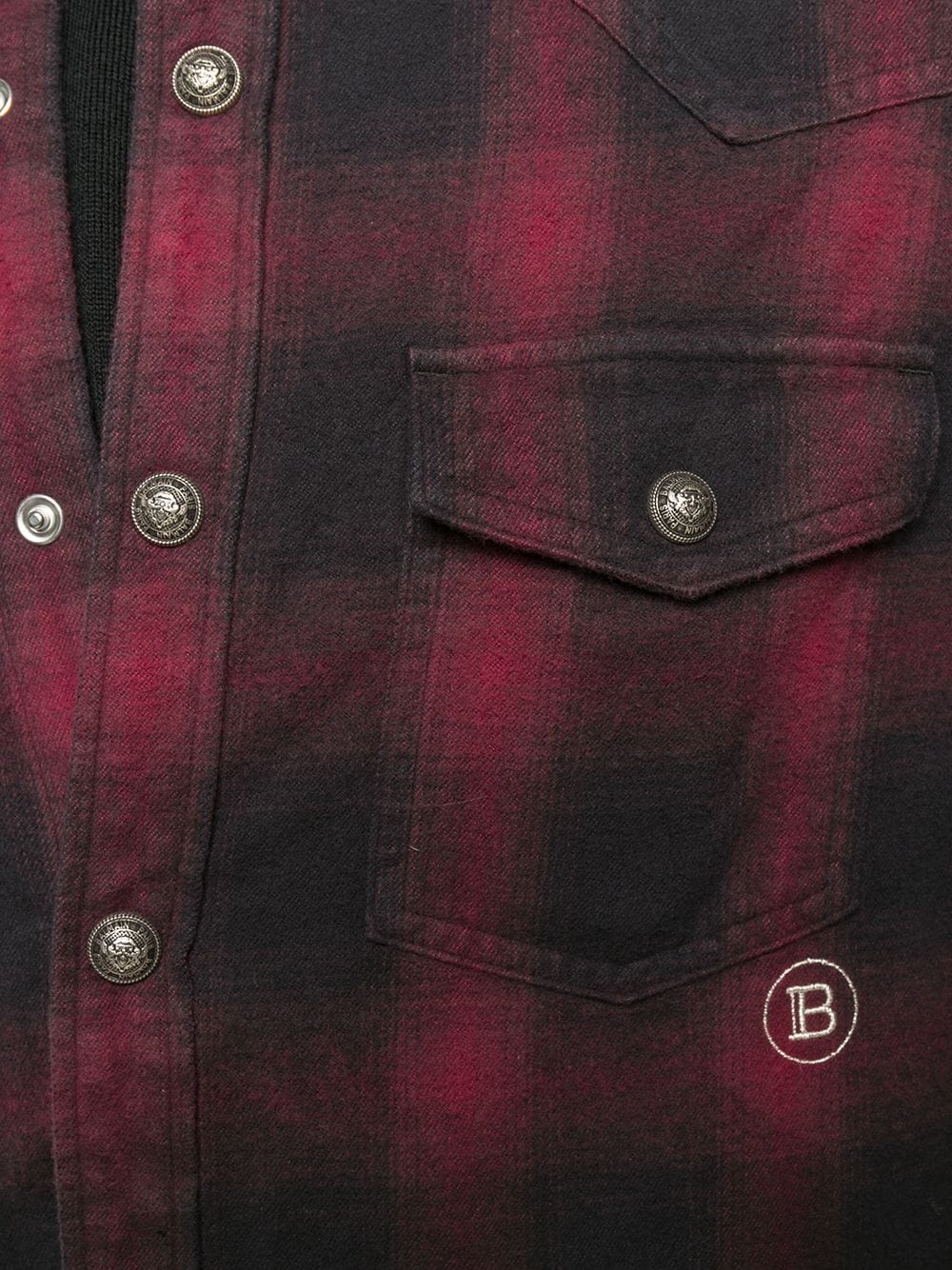 dip-dyed checked shirt - 5