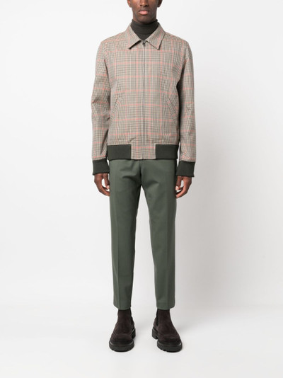 A.P.C. zip-up checked shirt jacket outlook
