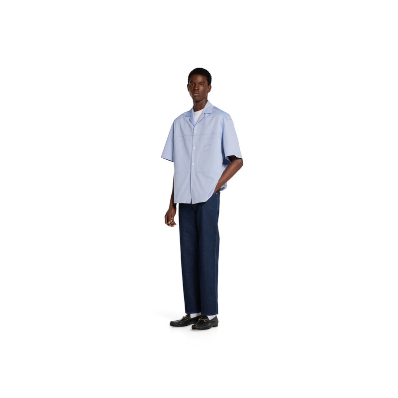 GUCCI Oxford cotton shirt with embossed label outlook