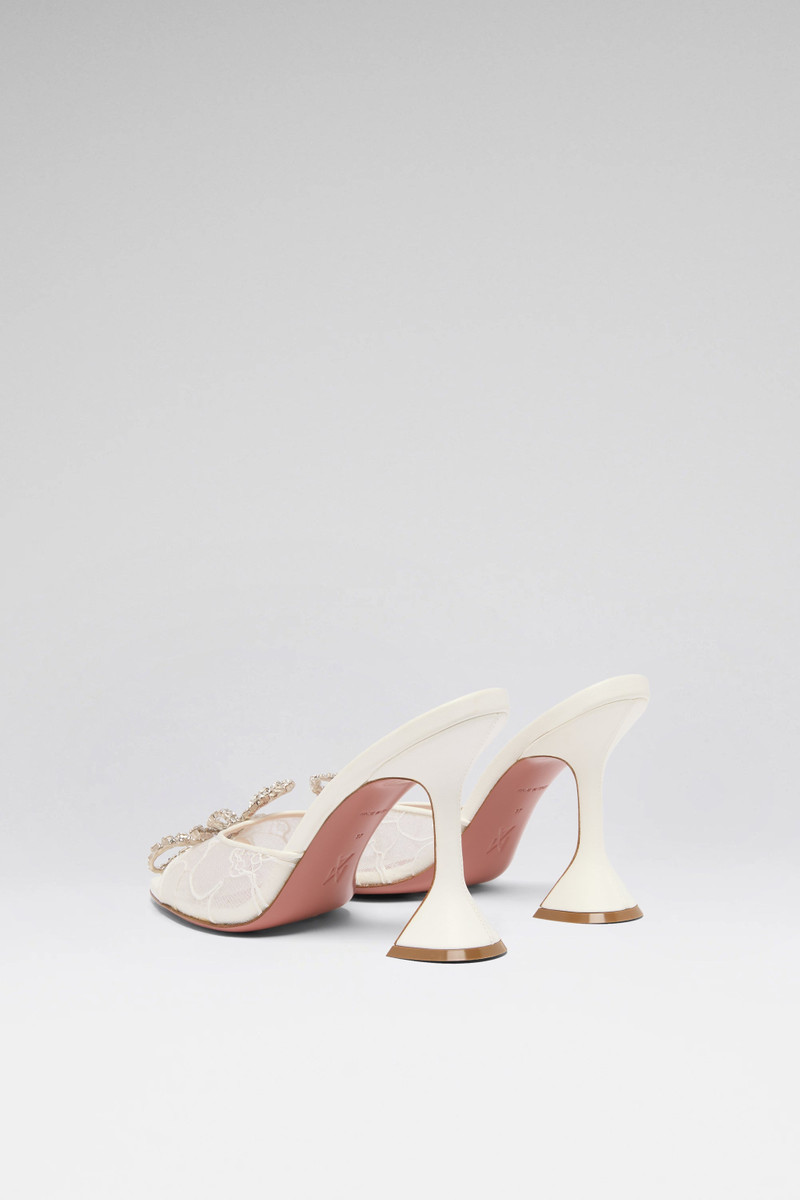 ROSIE LACE SLIPPER 95 IVORY SATIN AND IVORY NAPPA 5