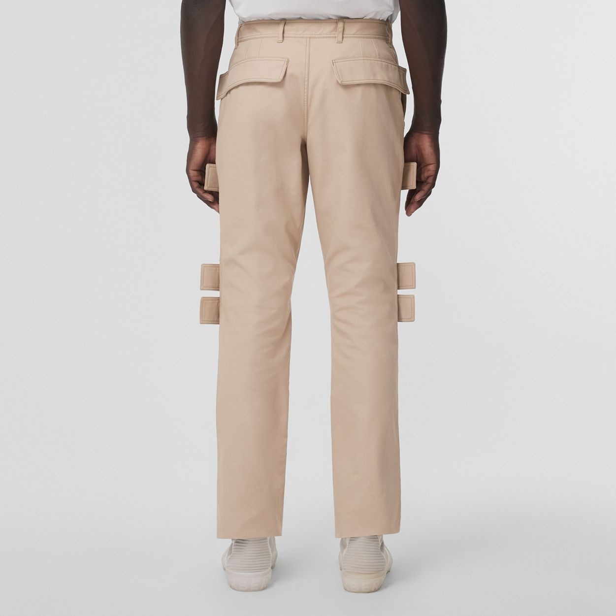 Panel Detail Cotton Cargo Trousers - 4