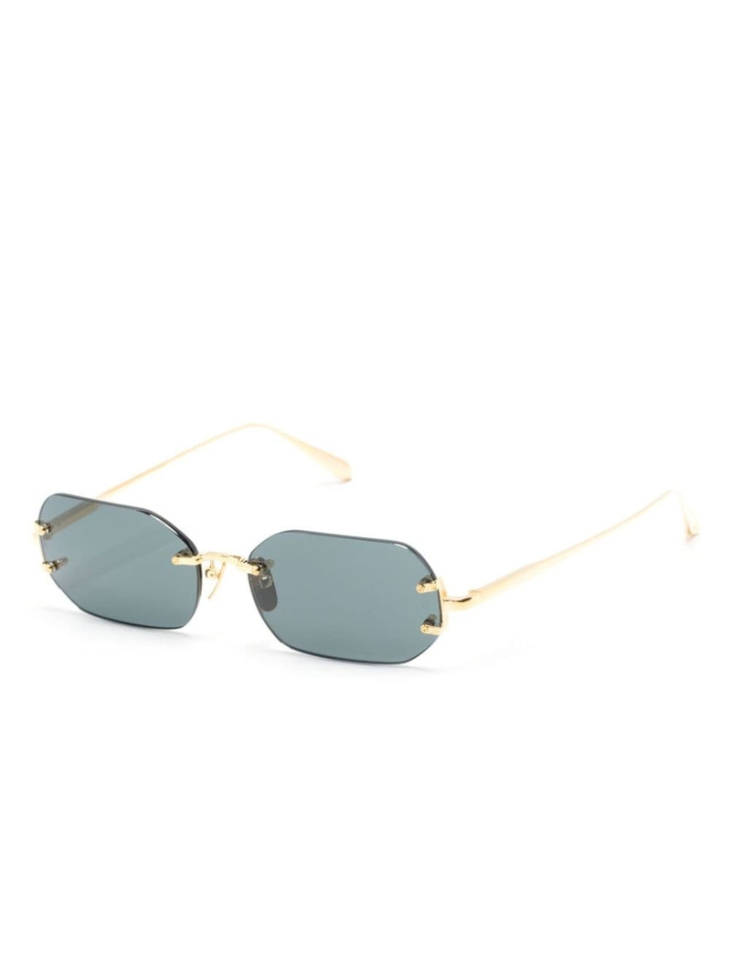 LINDA FARROW Magali rectangle-frame sunglasses outlook