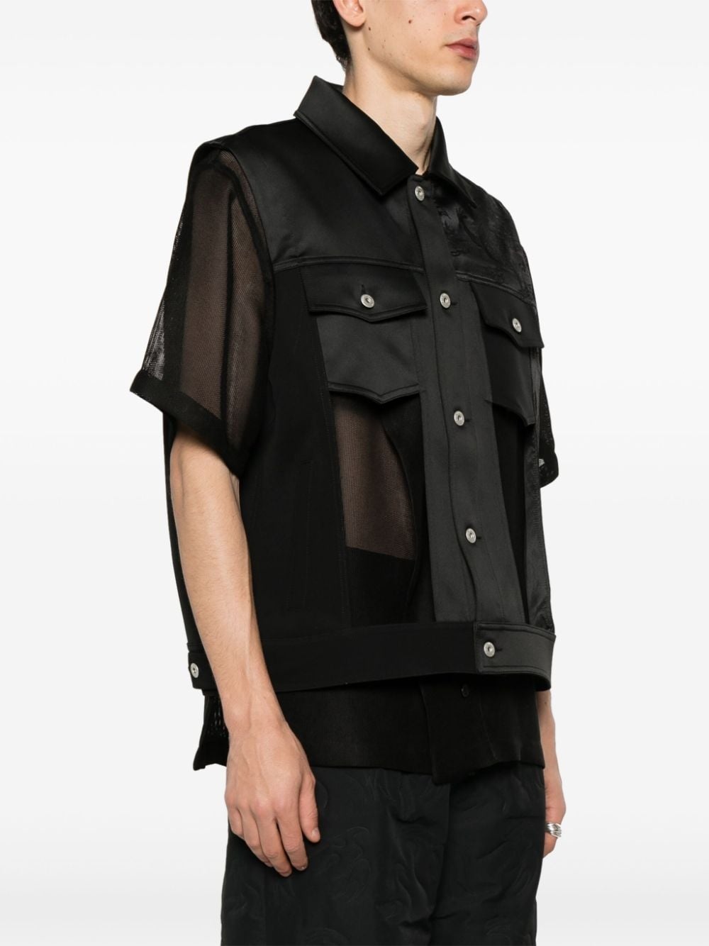 layered cut-out vest - 3