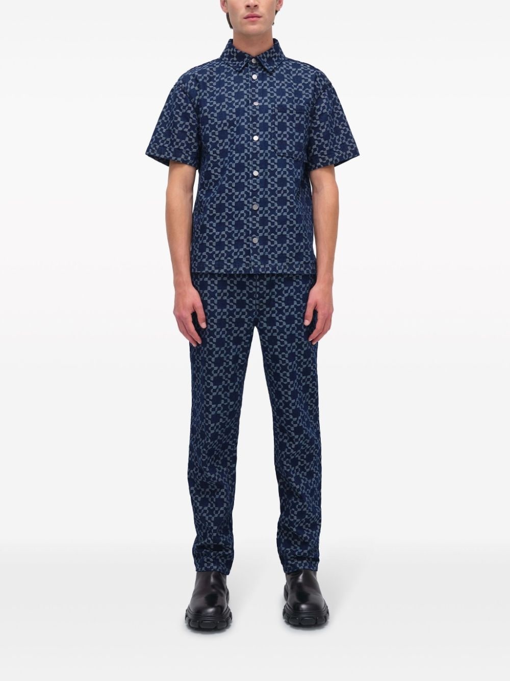Judson logo-jacquard straight-leg jeans - 2