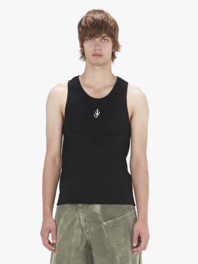 JW Anderson TANK TOP WITH ANCHOR LOGO EMBROIDERY outlook