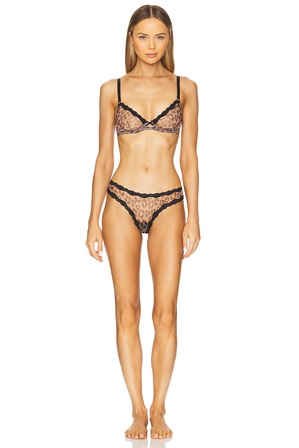 Printed Sheer Tulle Thong - 4