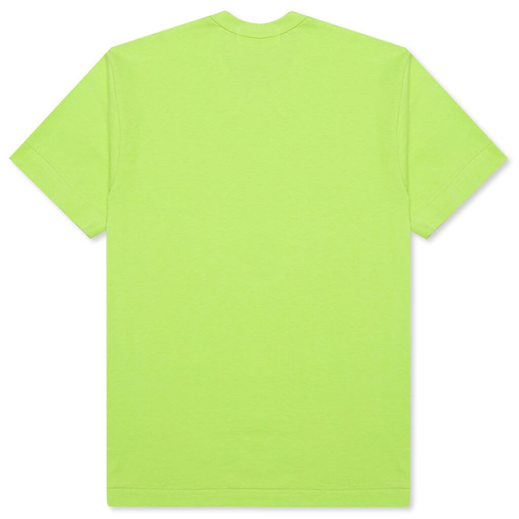 COMME DES GARCONS PLAY PASTELLE WOMEN'S RED LOGO T-SHIRT - GREEN - 2