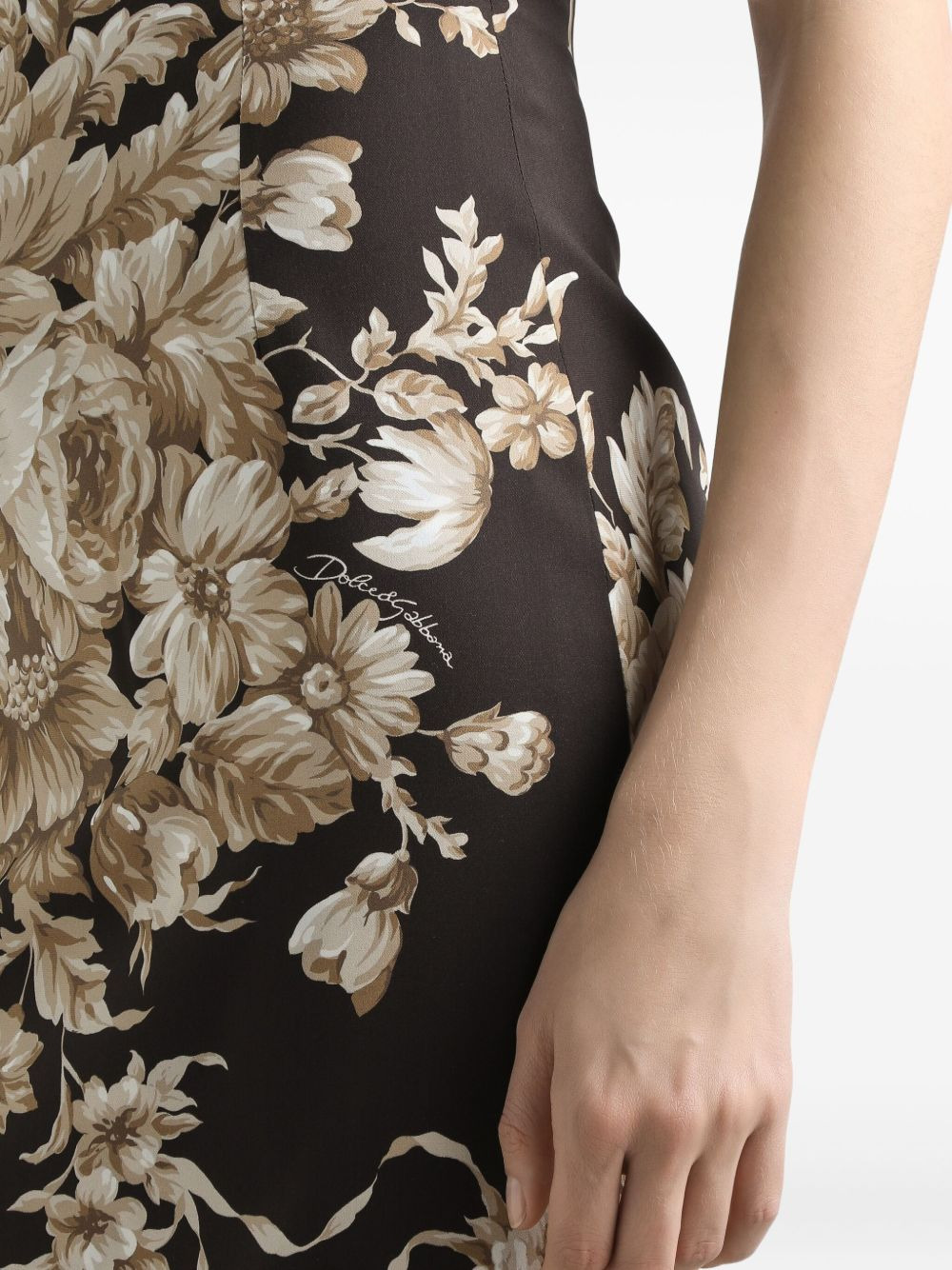 floral-print sleeveless midi dress - 5