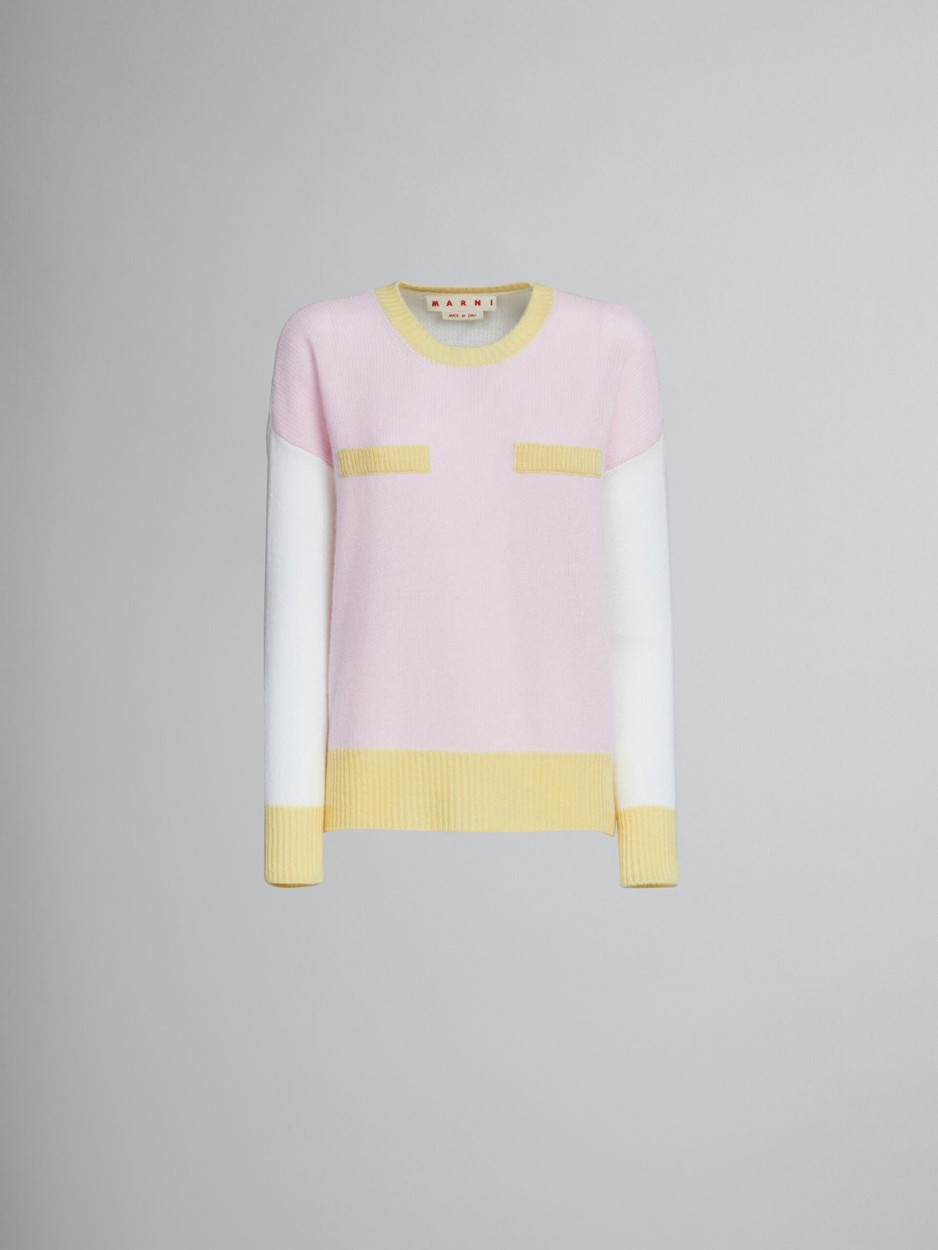 COLOUR BLOCK CASHMERE SWEATER - 1