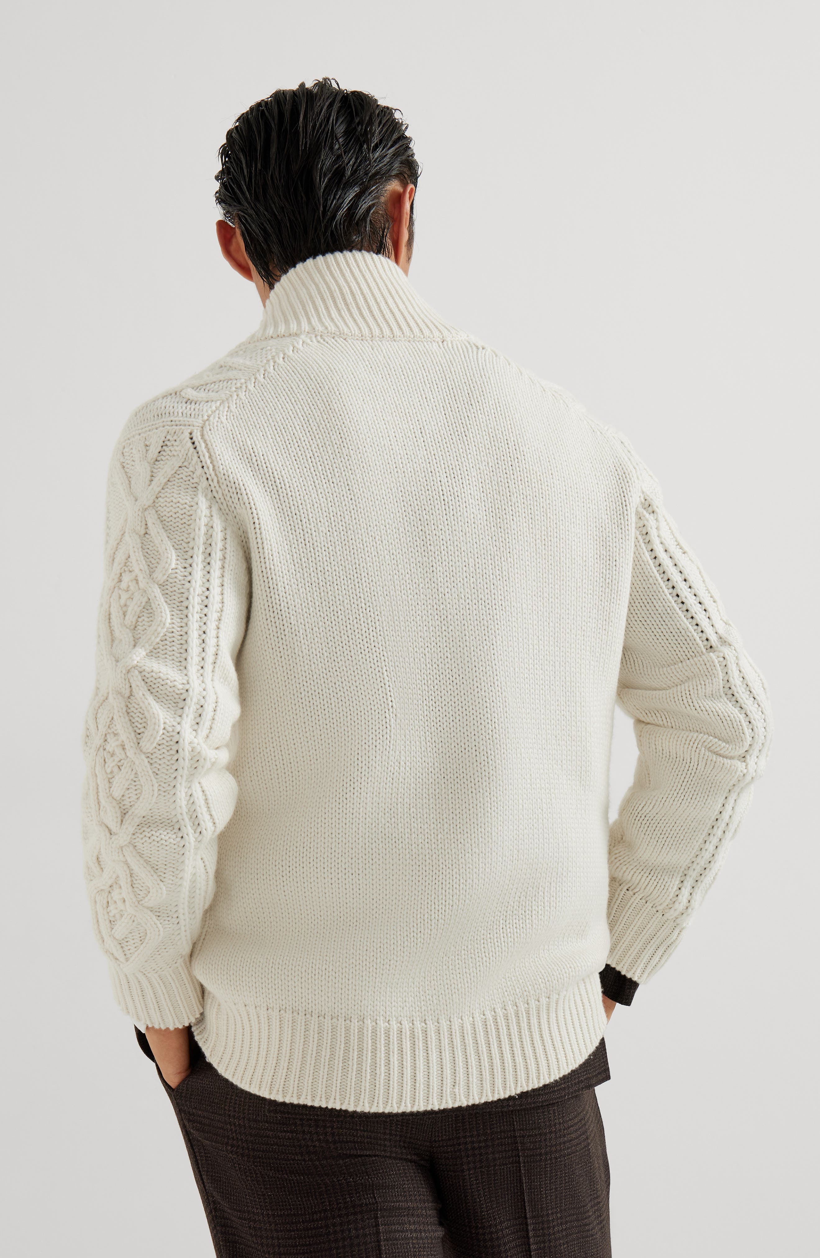 Brunello Cucinelli Cable knit cardigan in Panama at Nordstrom - 3