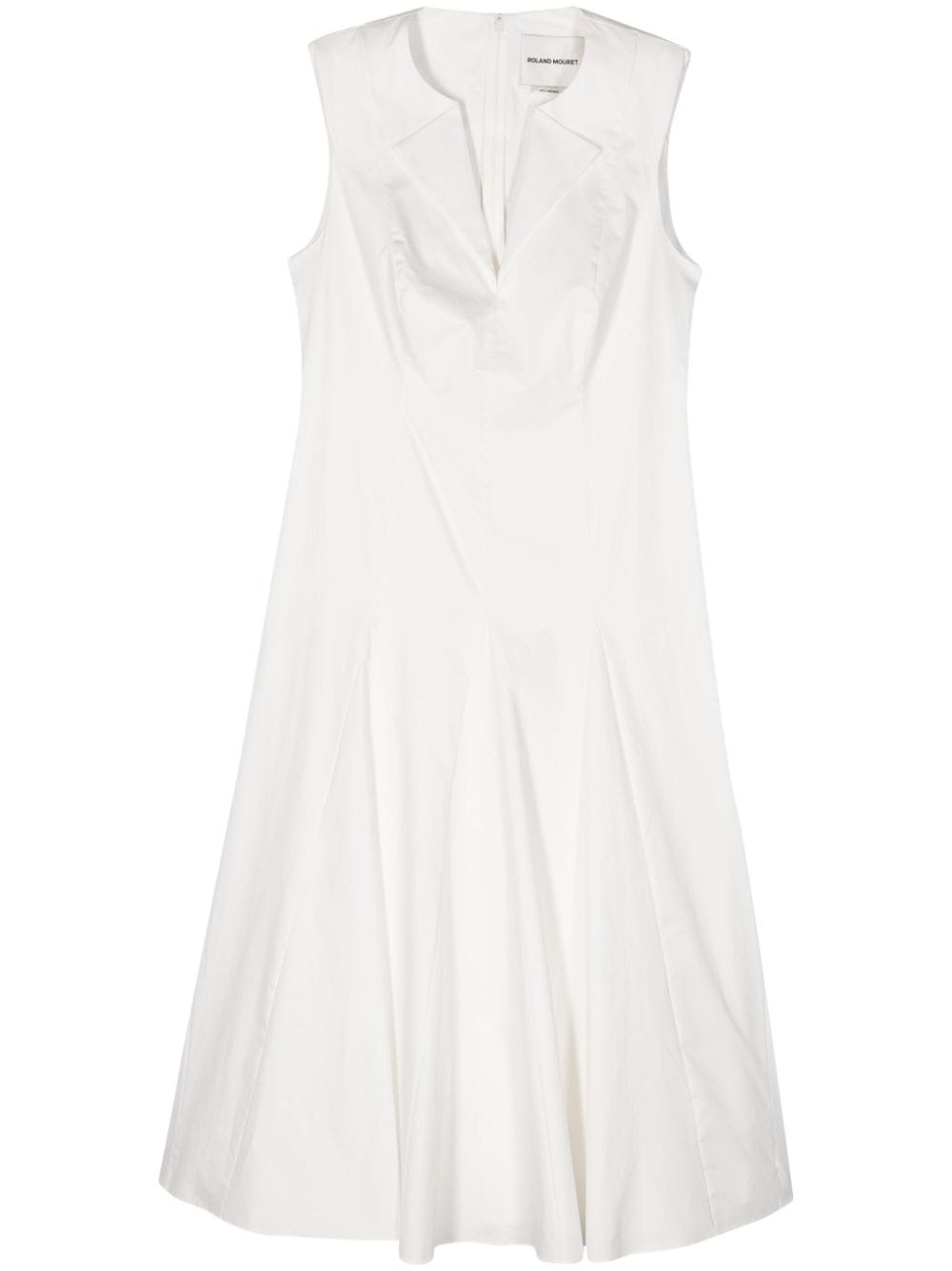 V-neck cotton midi dress - 1