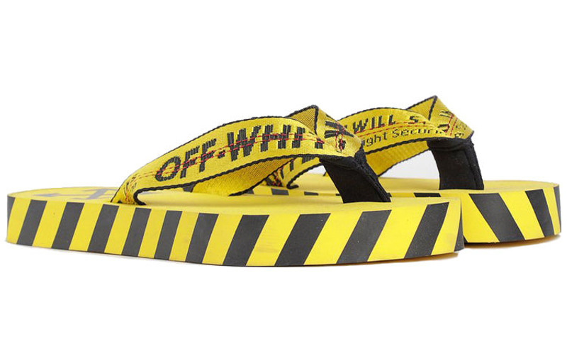 Off-White Off-White Flip Flops 'Graphic Print - Yellow' OMIA131S20D270206000 outlook