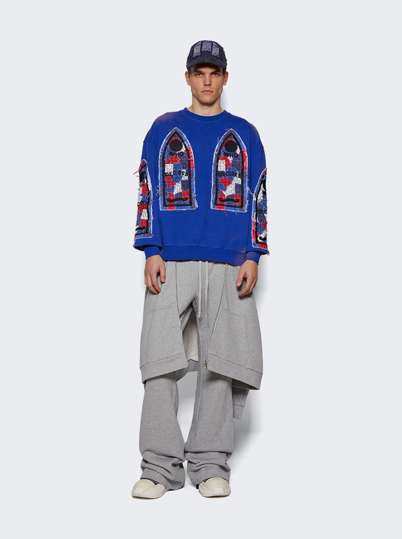 WHO DECIDES WAR Glory Fabricated Sweatshirt Indigo outlook