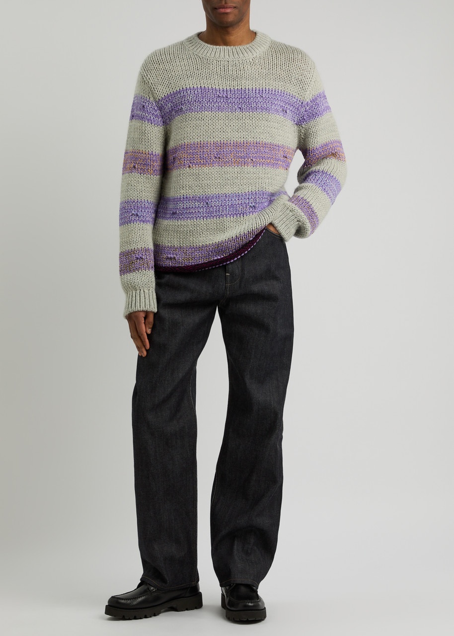 Loewe Striped-intarsia Wool-blend Jumper - 4