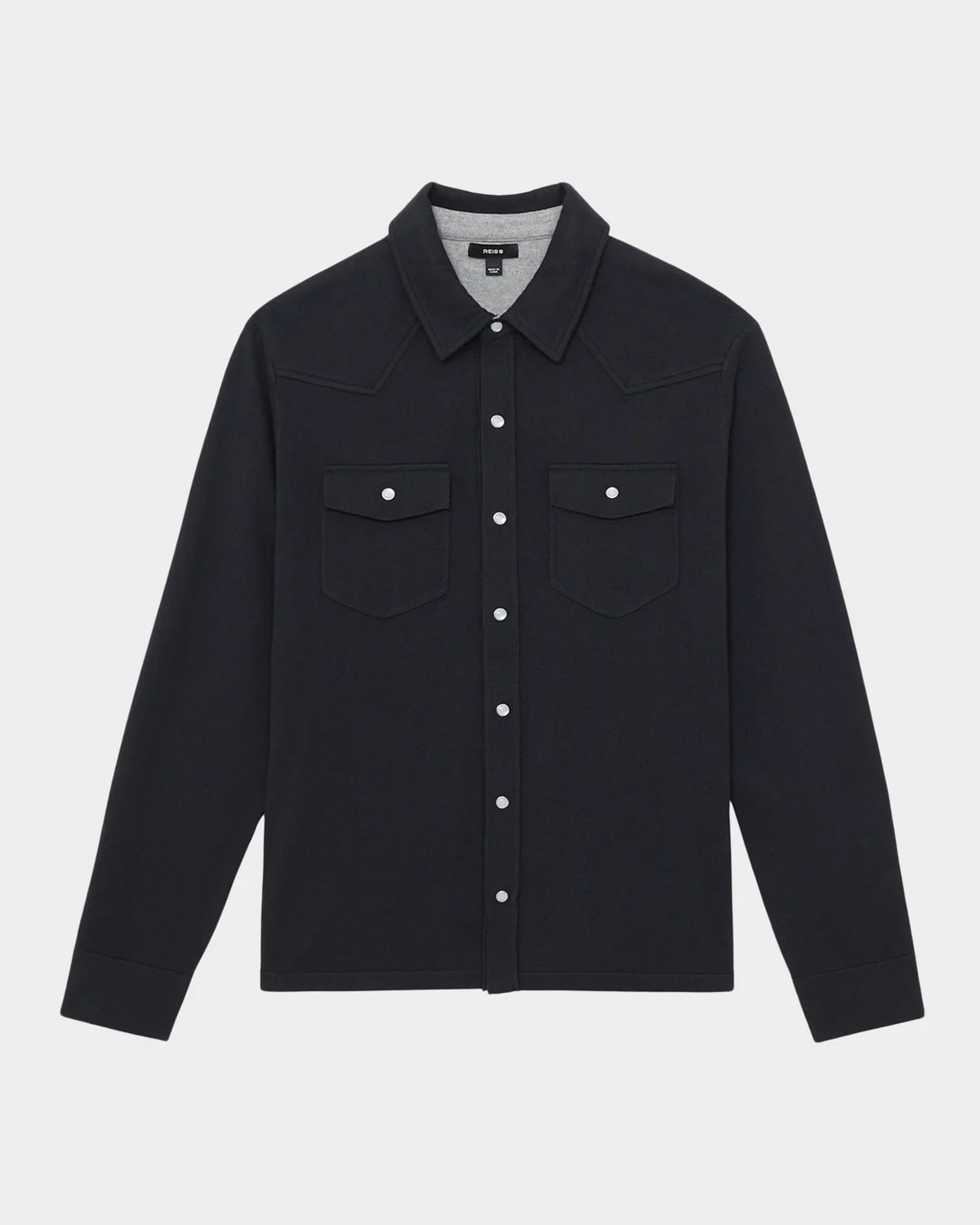 Men's Ledger Cotton and Cashmere Western Knit Overshirt - 1