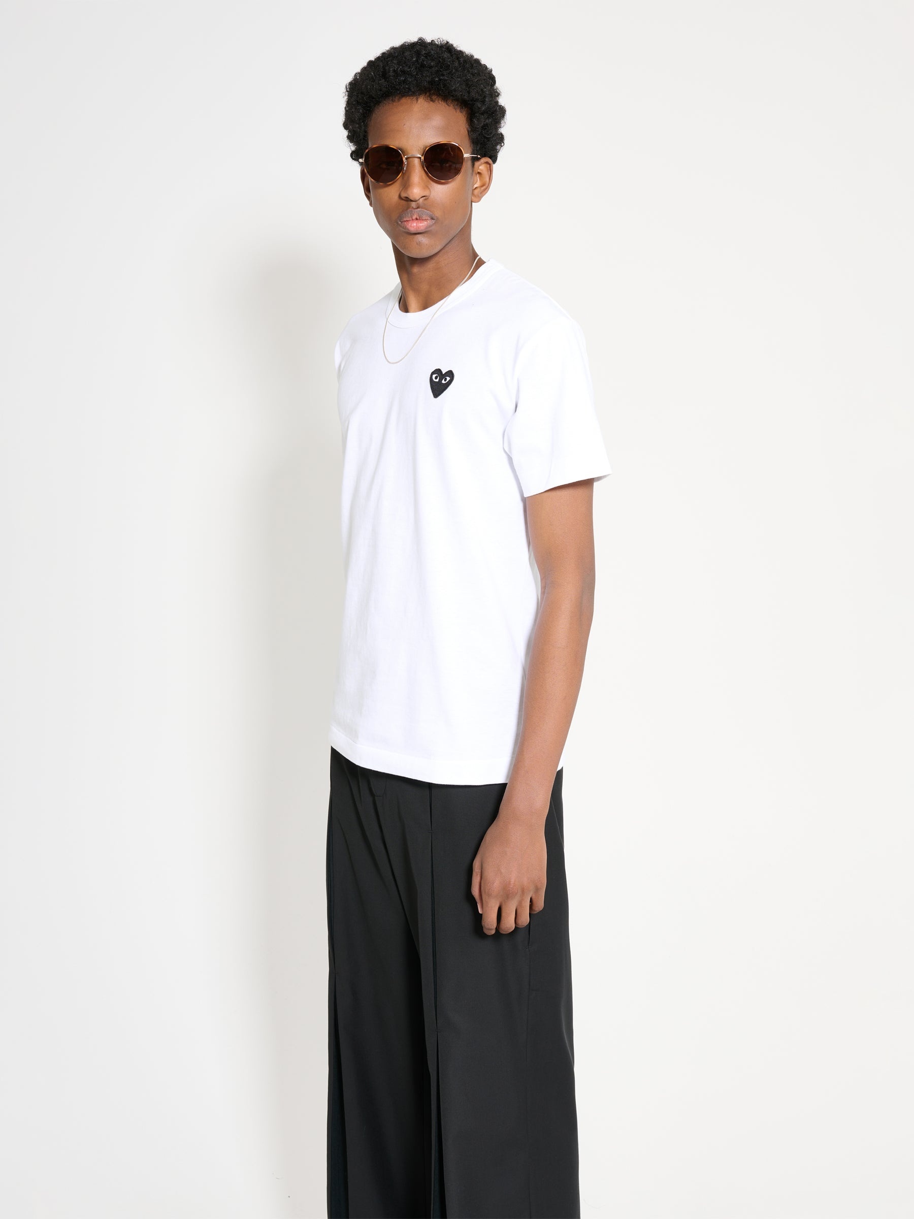 COMME DES GARÇONS PLAY SMALL HEART T-SHIRT WHITE - 2