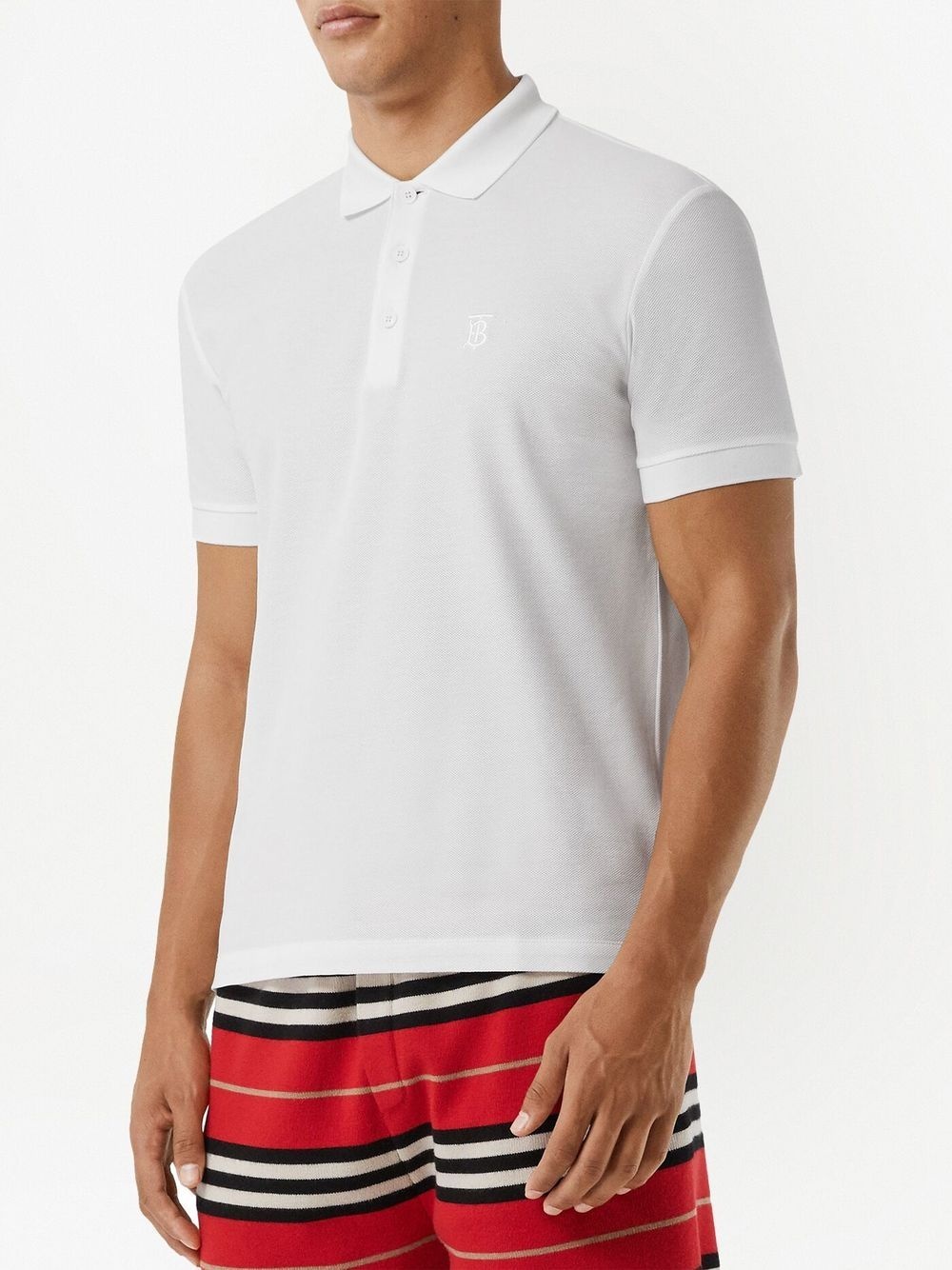 Monogram motif cotton-piqué polo shirt - 3