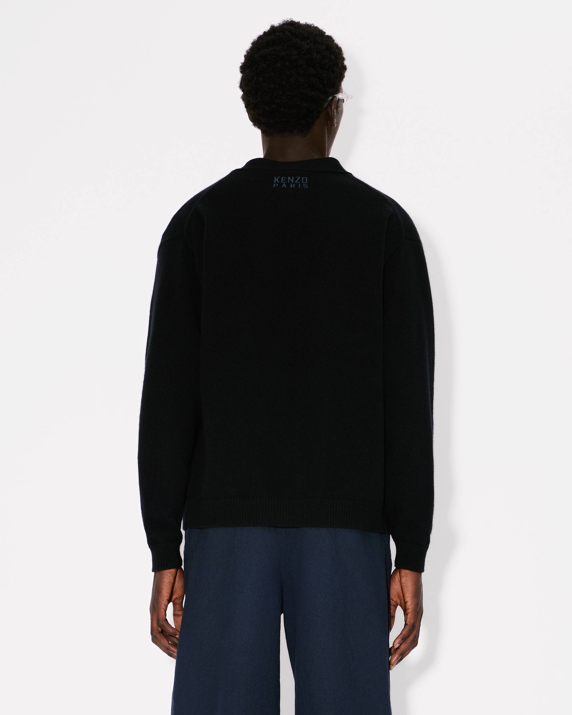 'KENZO Happy Tiger' embroidered cardigan in merino wool - 4