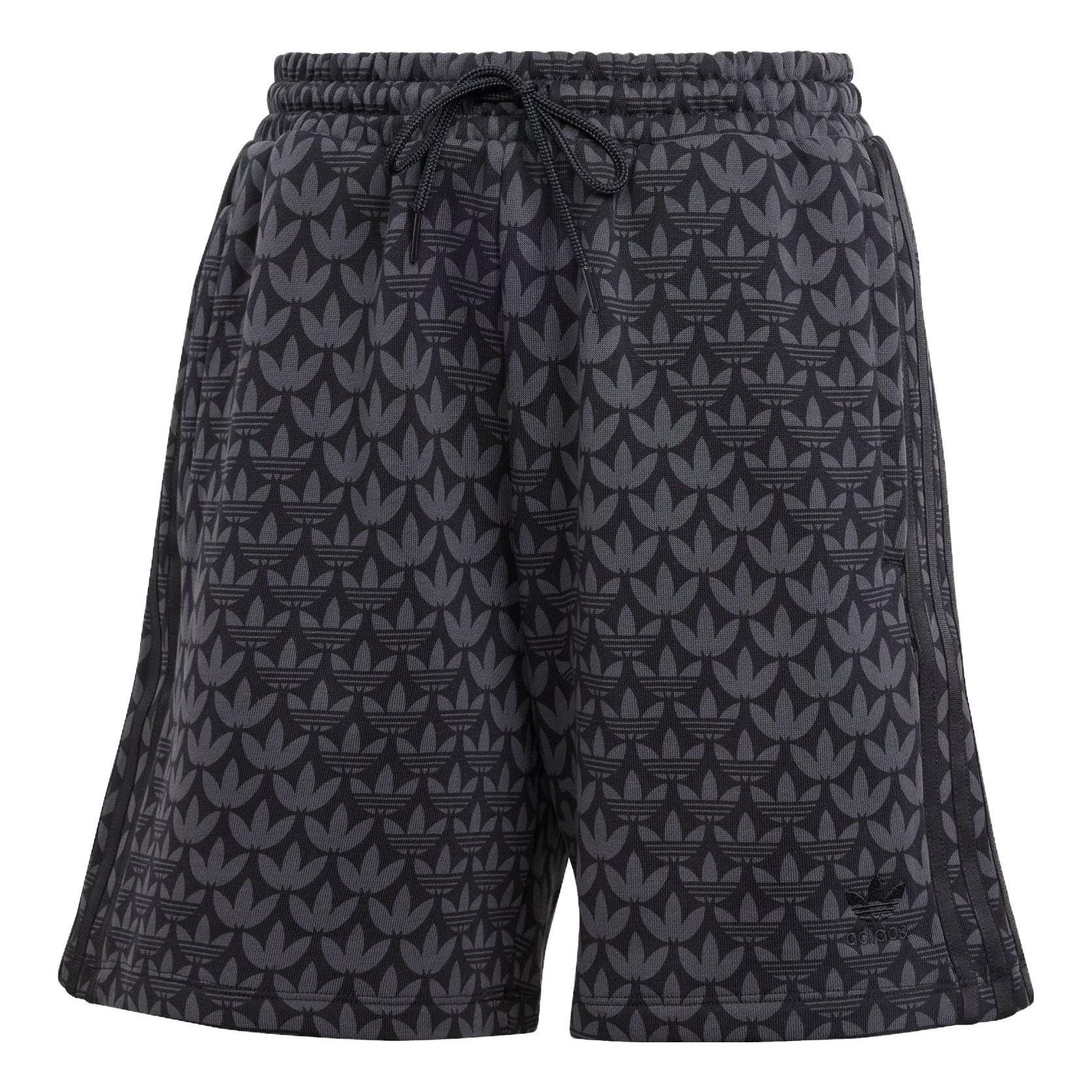 (WMNS) adidas originals Trefoil Monogram Shorts 'Black' II3189 - 1