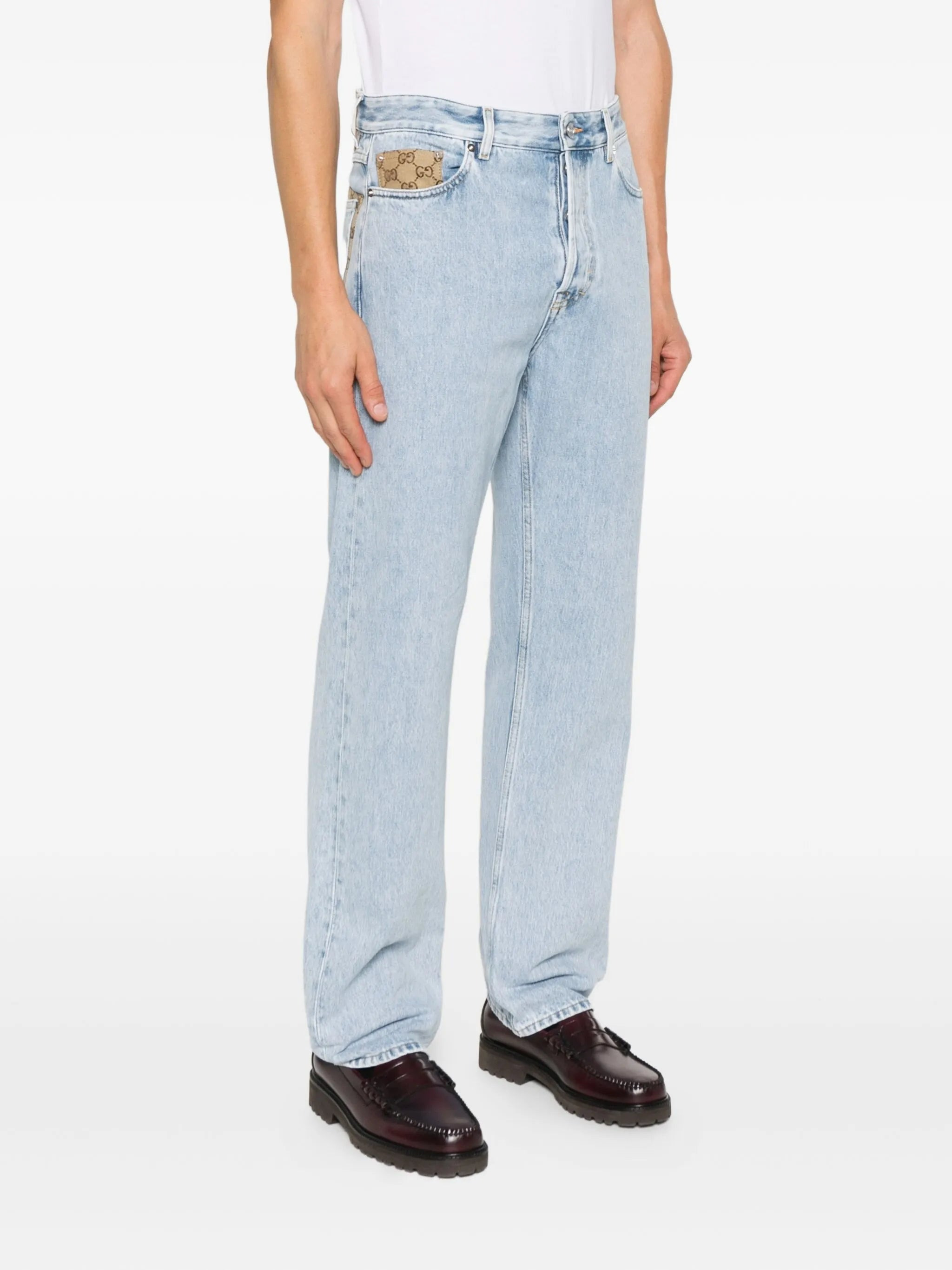 Gucci GG Canvas Insert Jeans - 5