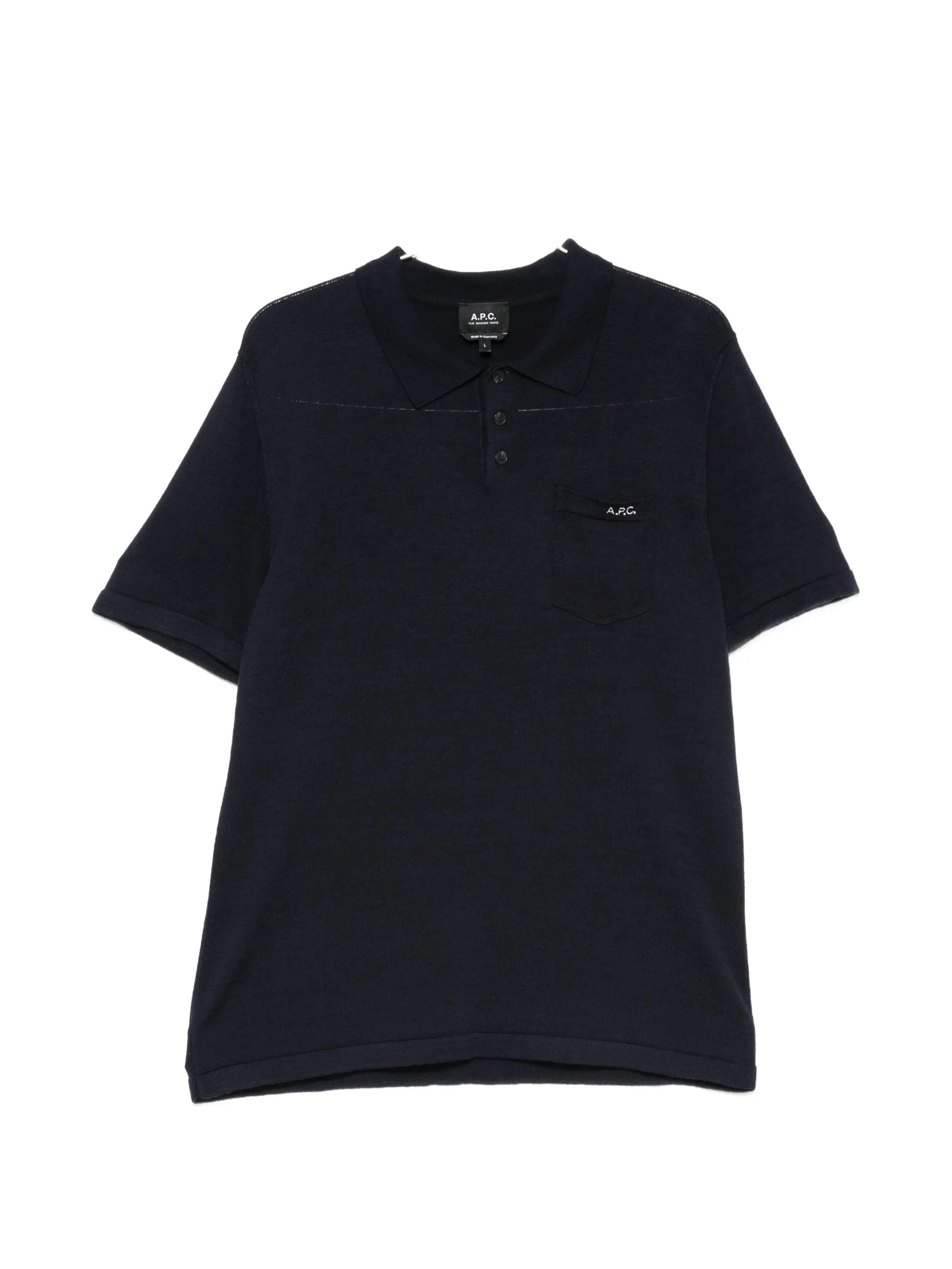 A.p.c. Gide Logo-embroidered Chest-pocket Polo Shirt - 1