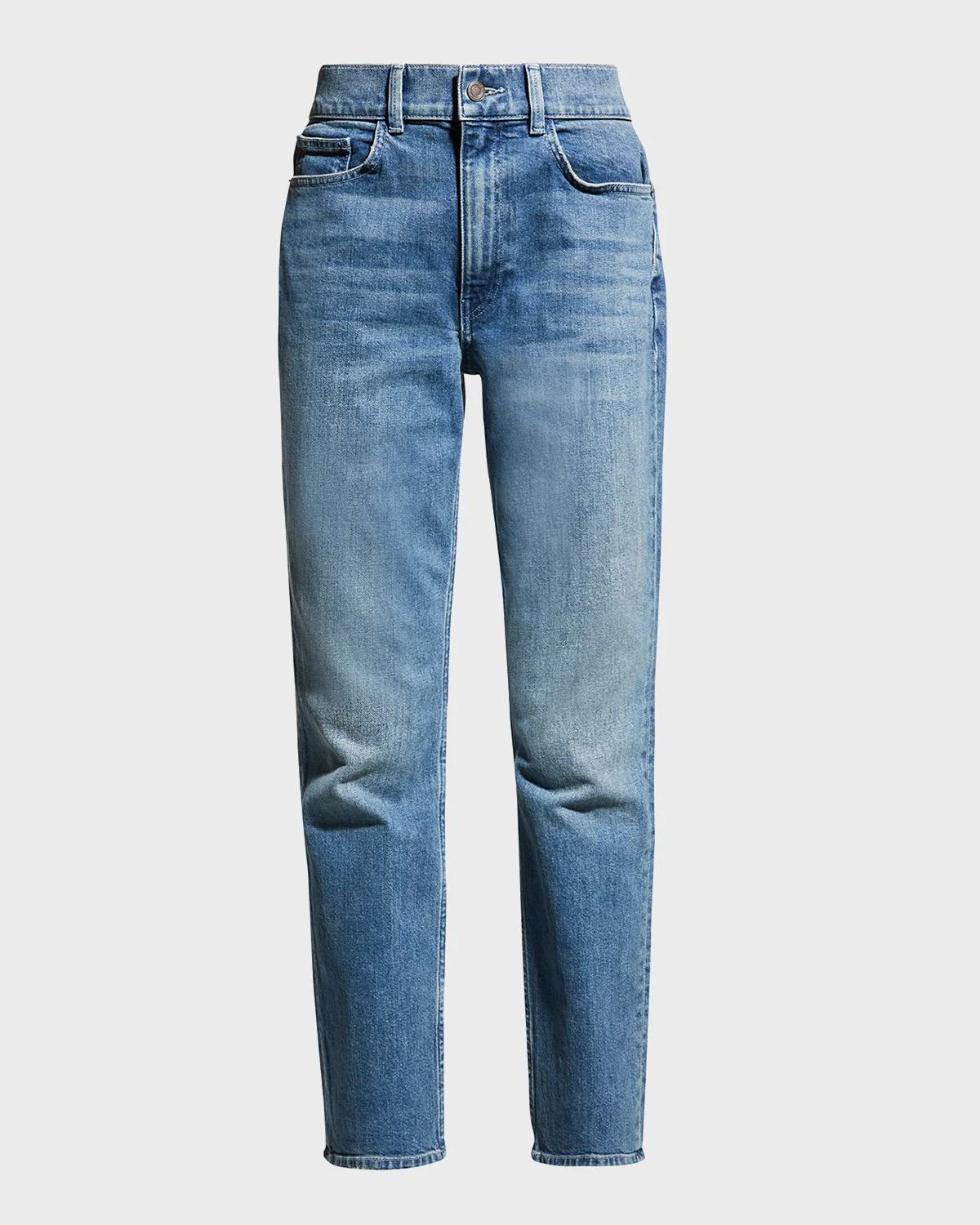 High Rise Straight Ankle Reeve Jean - 1