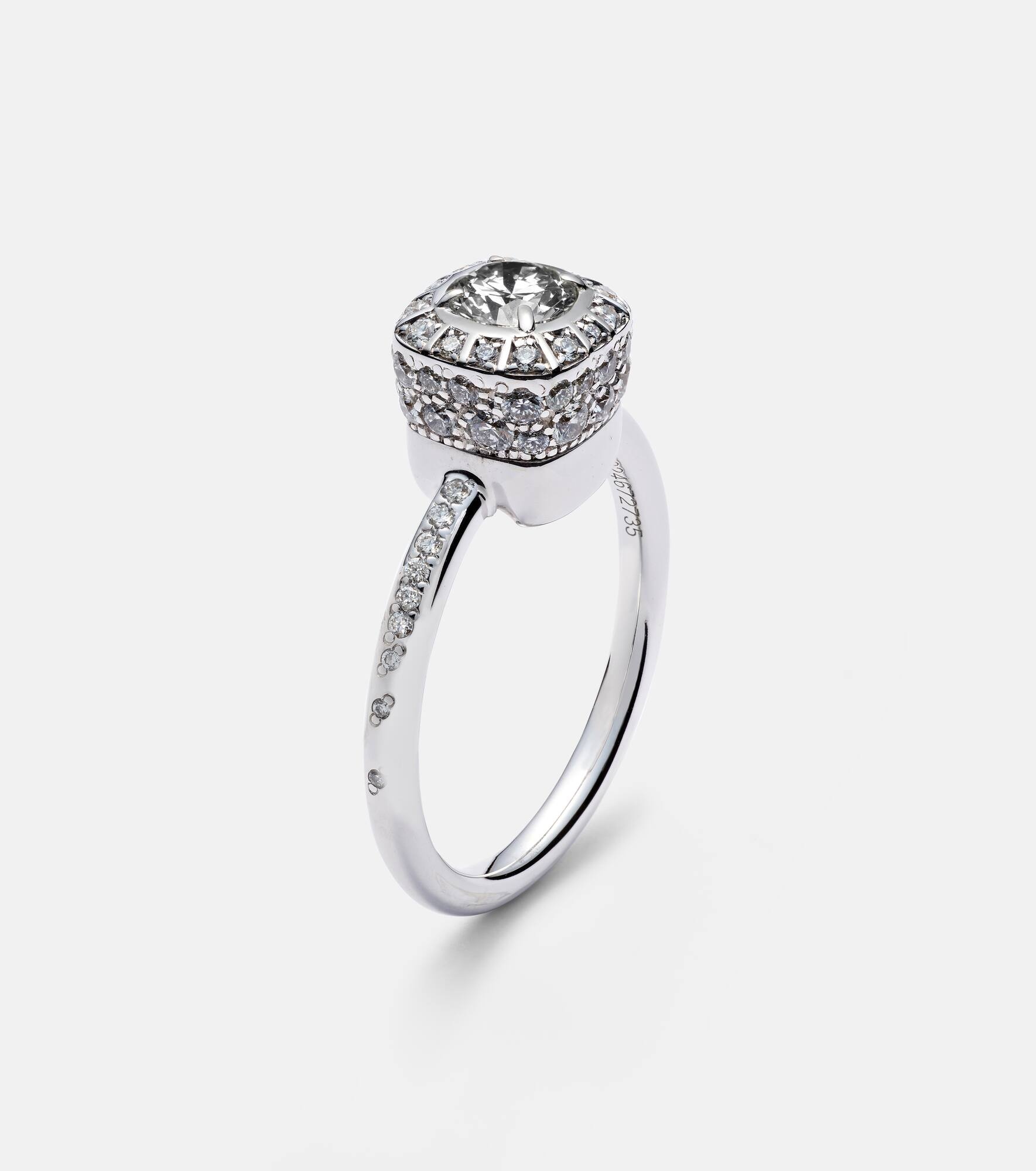 Nudo Petit 18kt white gold ring with diamonds - 4
