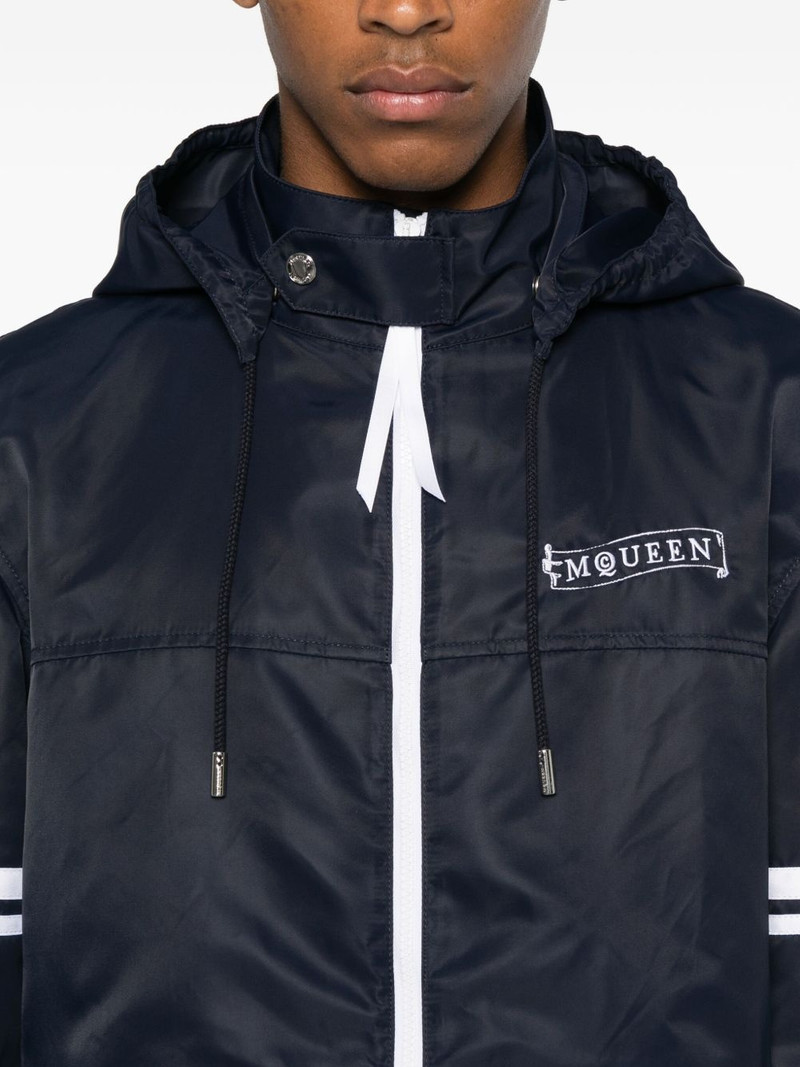 hooded stripe-detail jacket 5