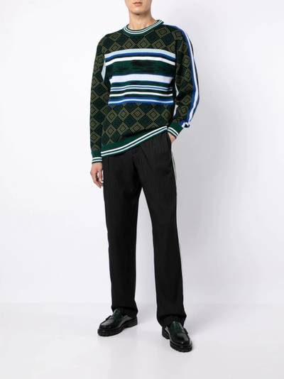 Ahluwalia Lola striped jacquard sweater outlook