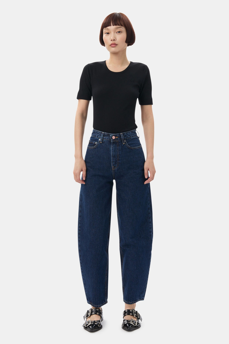 GANNI DARK BLUE STARY JEANS outlook