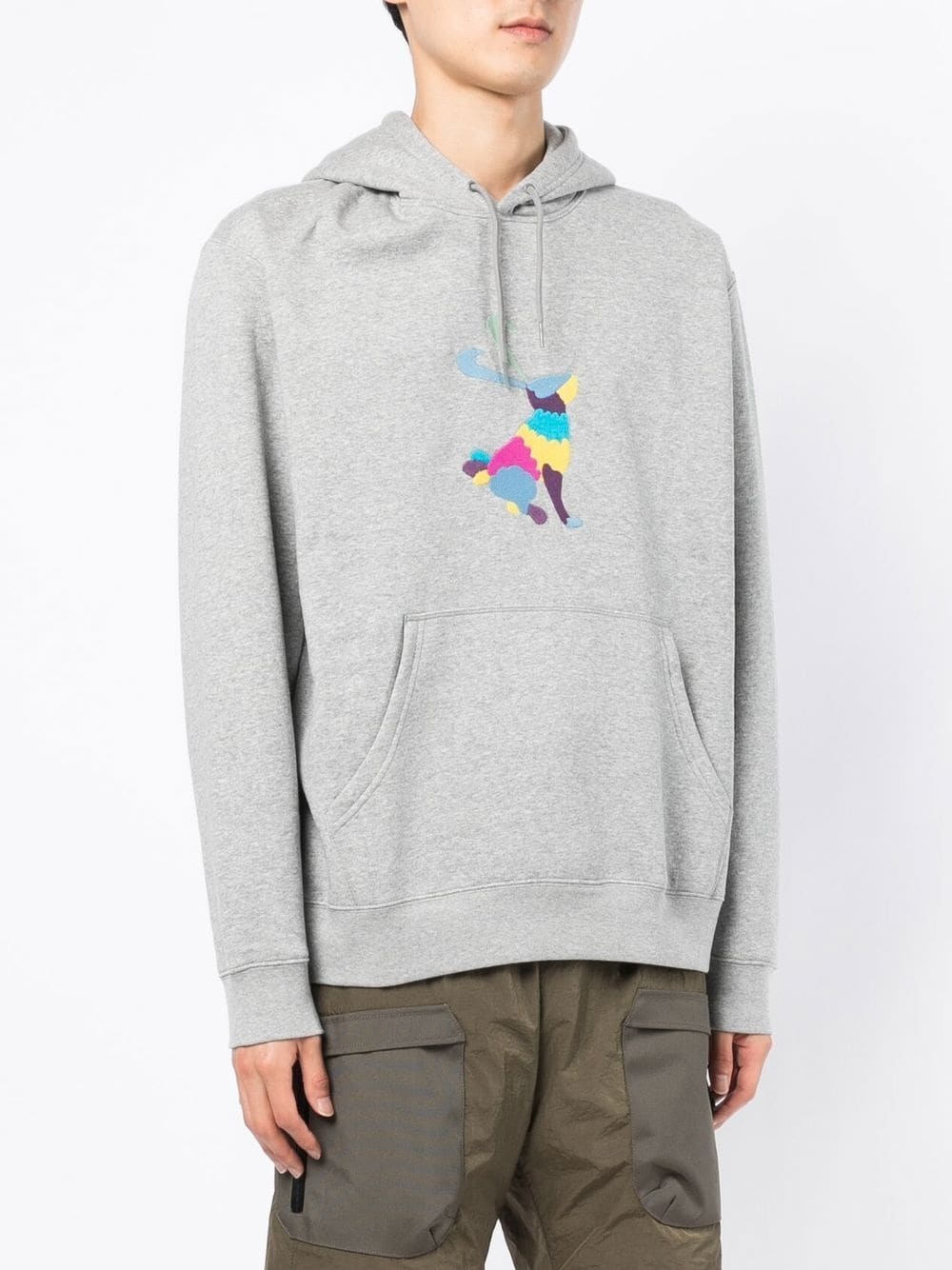 graphic-embroidery hoodie - 3