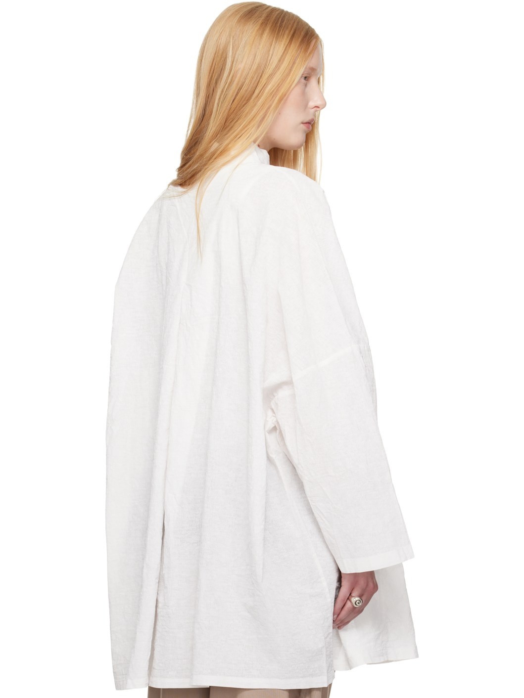 WORK SHOP Emporio Armani White Spiaggia Shirt - 3