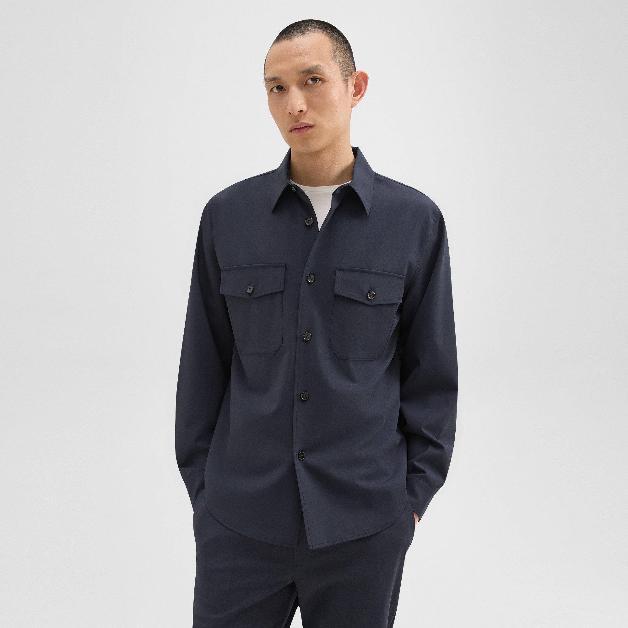 Garvin Shirt Jacket in Stretch Wool - 3