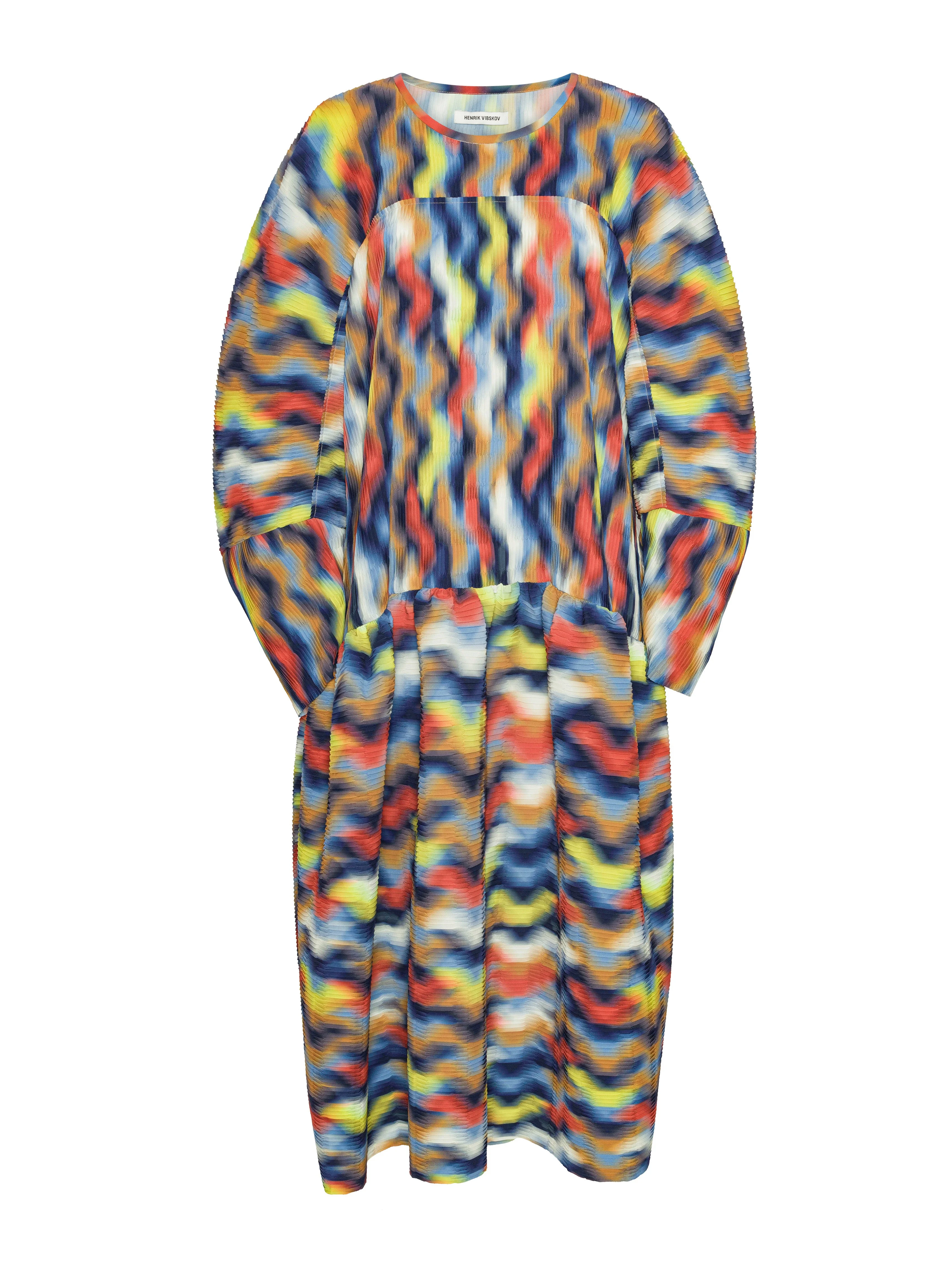 HILLY PLISSE DRESS - WAVY CUBES - 1