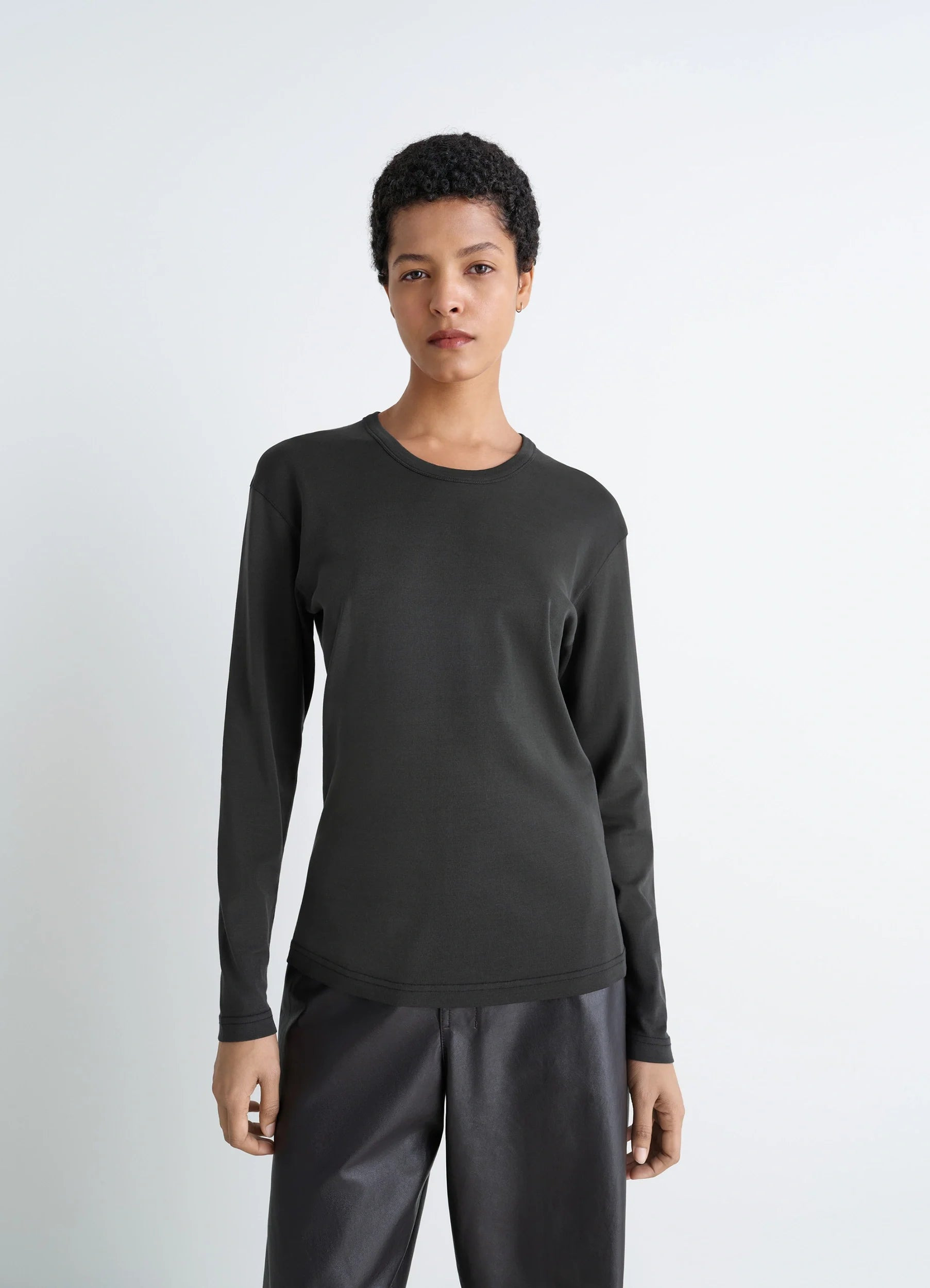 RIB LONG SLEEVE TOP - 2