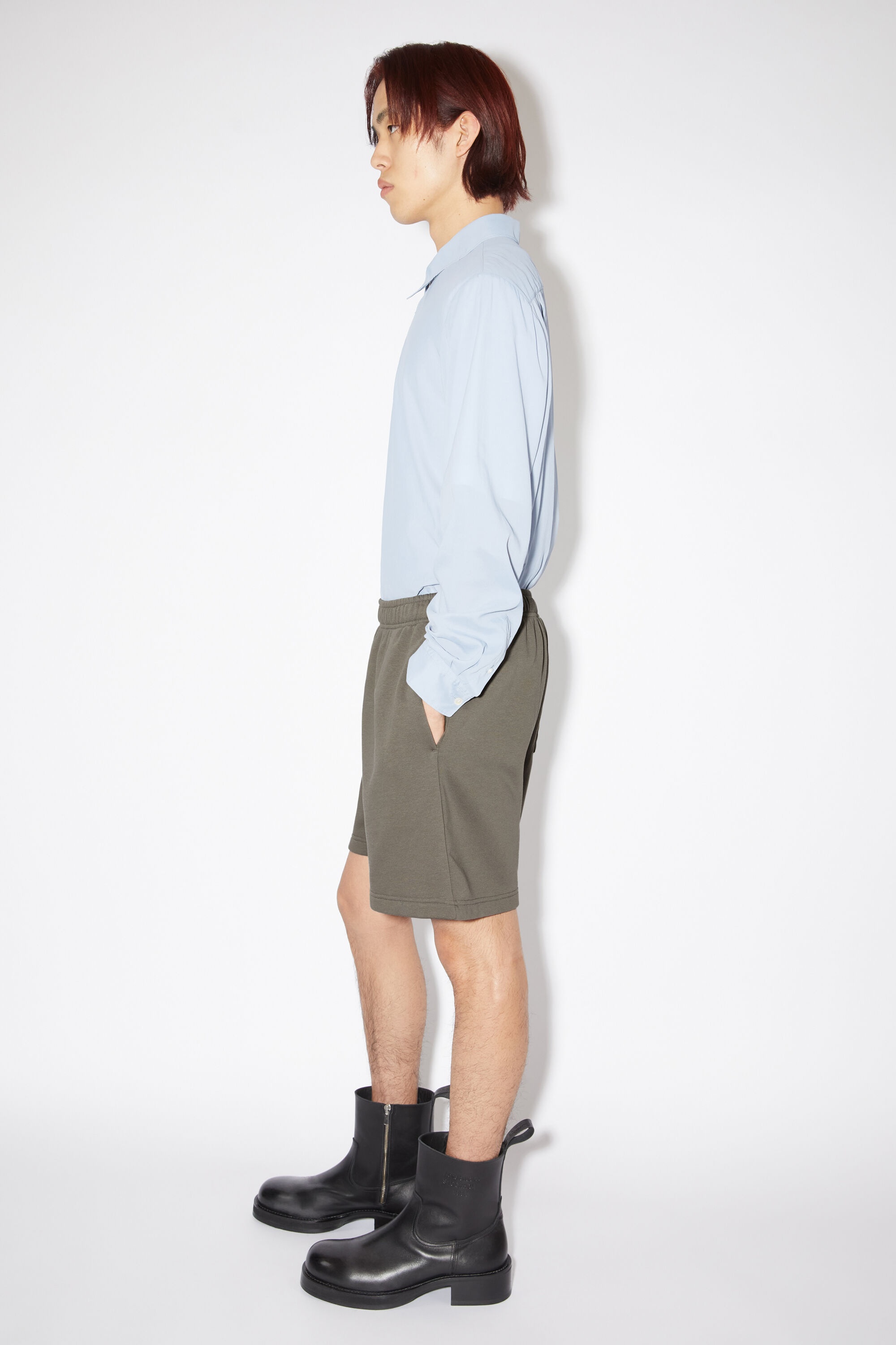Cotton shorts - Mud grey - 4