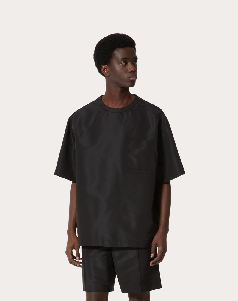SILK FAILLE CREWNECK T-SHIRT 3