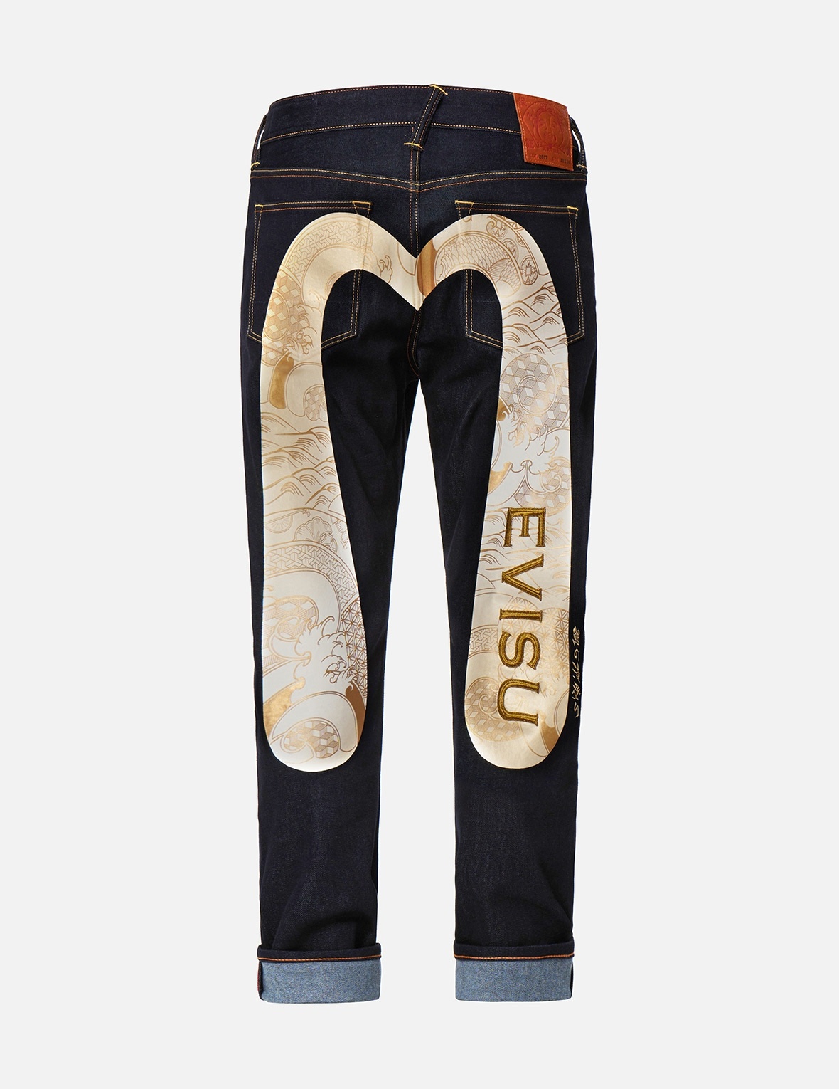 JAPANESE-PATTERN DAICOCK PRINT CARROT-FIT JEANS #2017 - 2