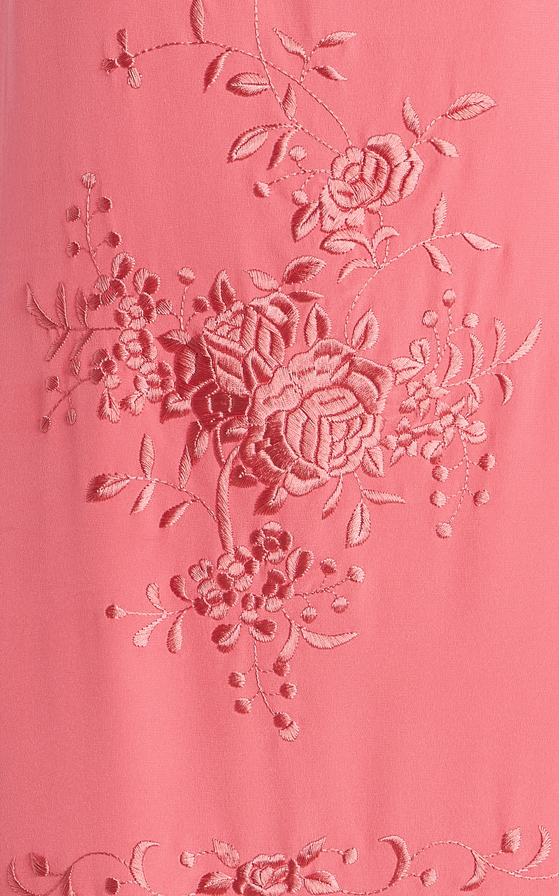 Exclusive Piano Shawl Embroidered Silk Mini Shift Dress 5