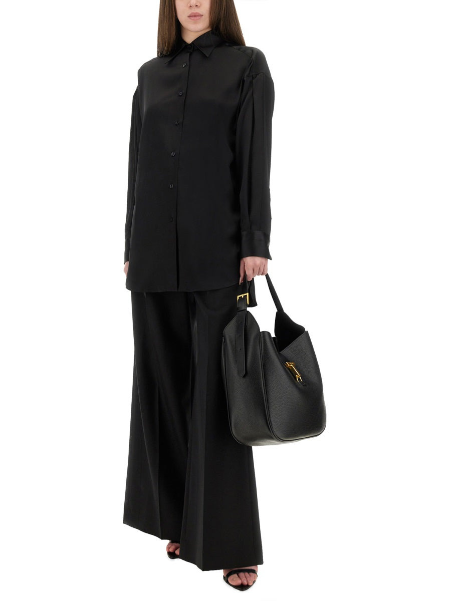 Stretch Silk Satin Shirt - 2
