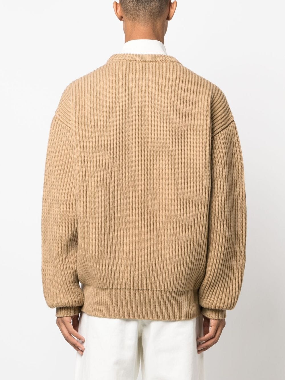 crew-neck ribbed-knit jumper - 4
