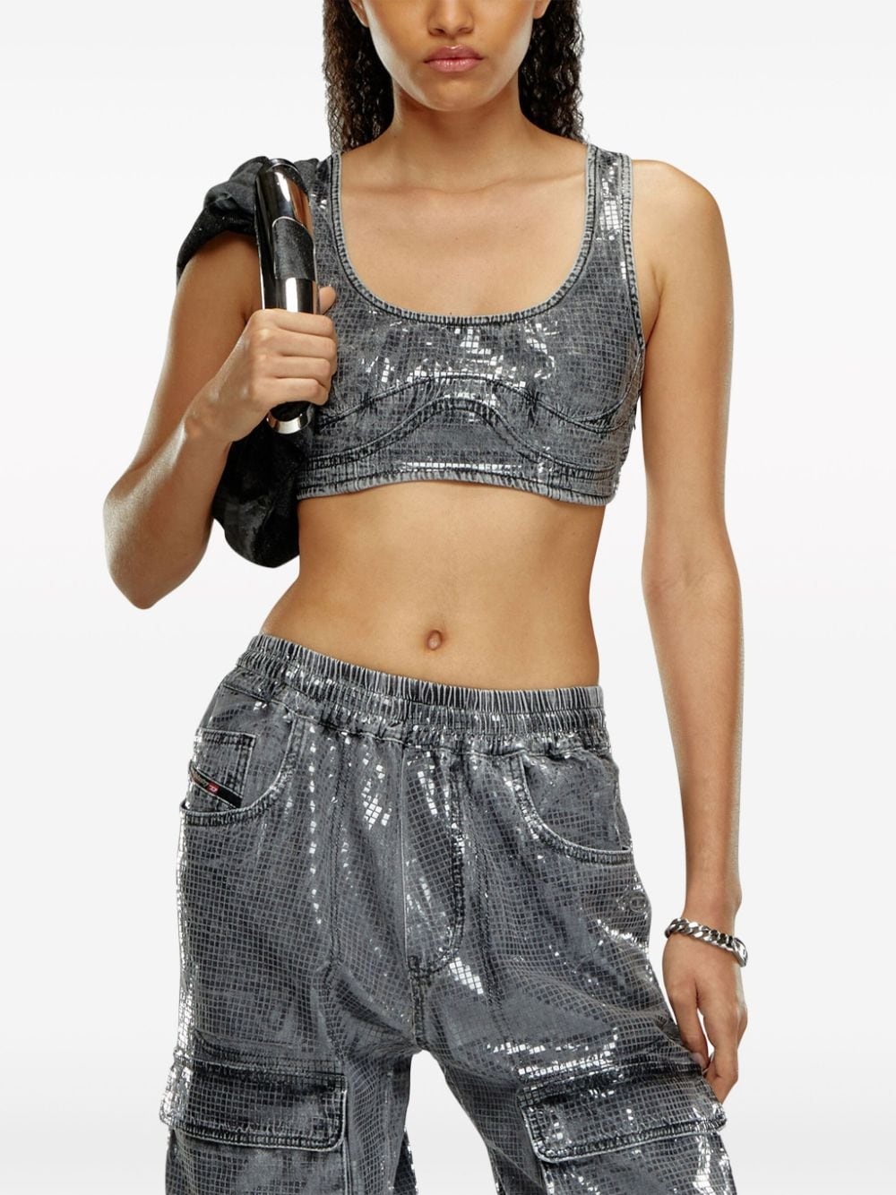 De-Toppy-S denim crop top - 3