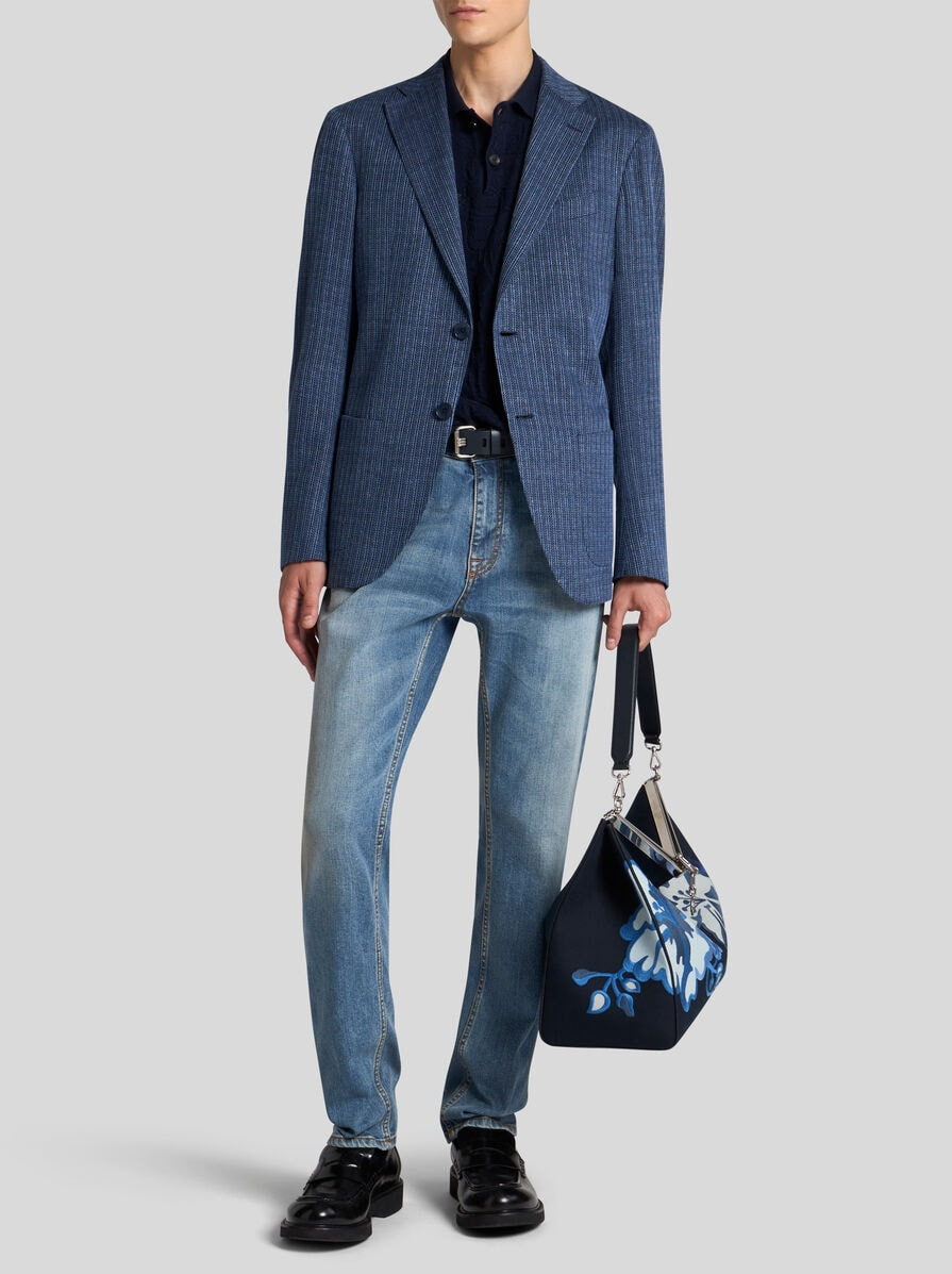 LINEN-BLEND JERSEY BLAZER - 3