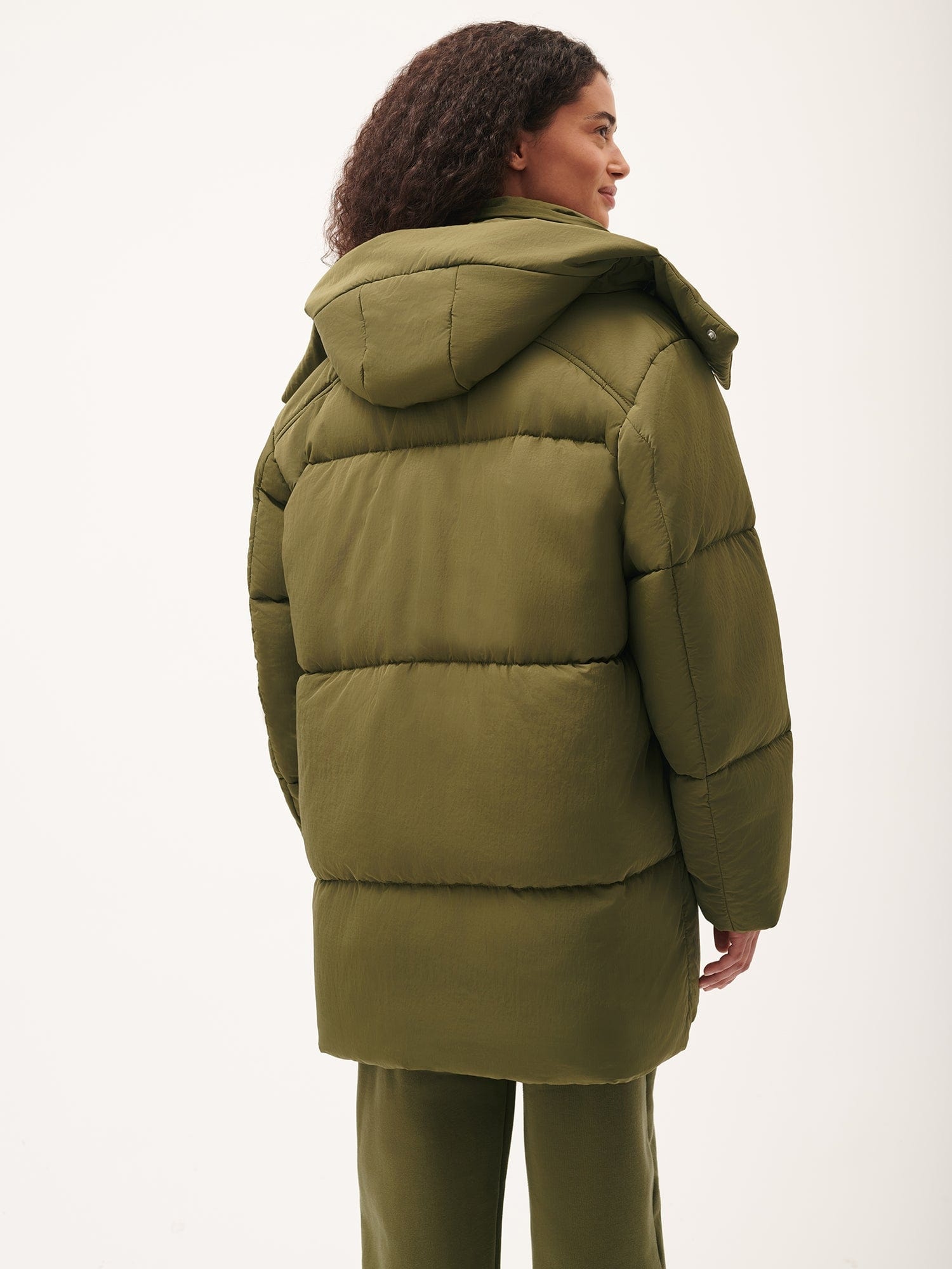 Women's DNA Flower-Warmth Long Puffer - Highland Green - 3