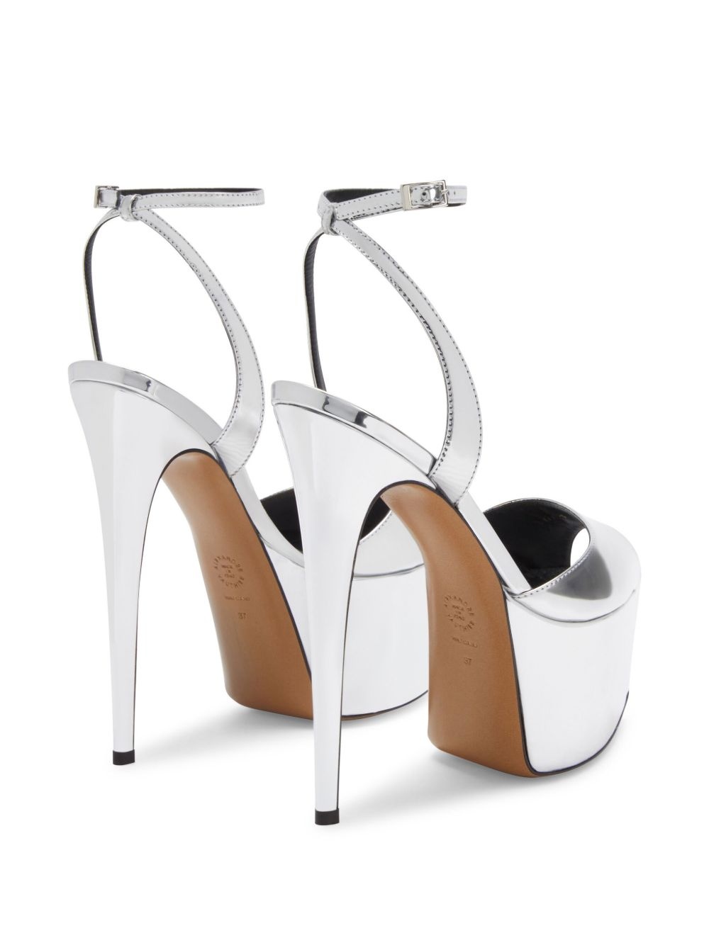 metallic-finish sandals - 3