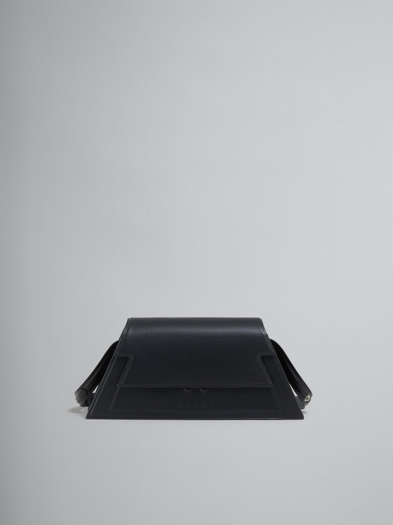 MEDIUM TRUNKOISE BAG IN SMOOTH BLACK LEATHER 1