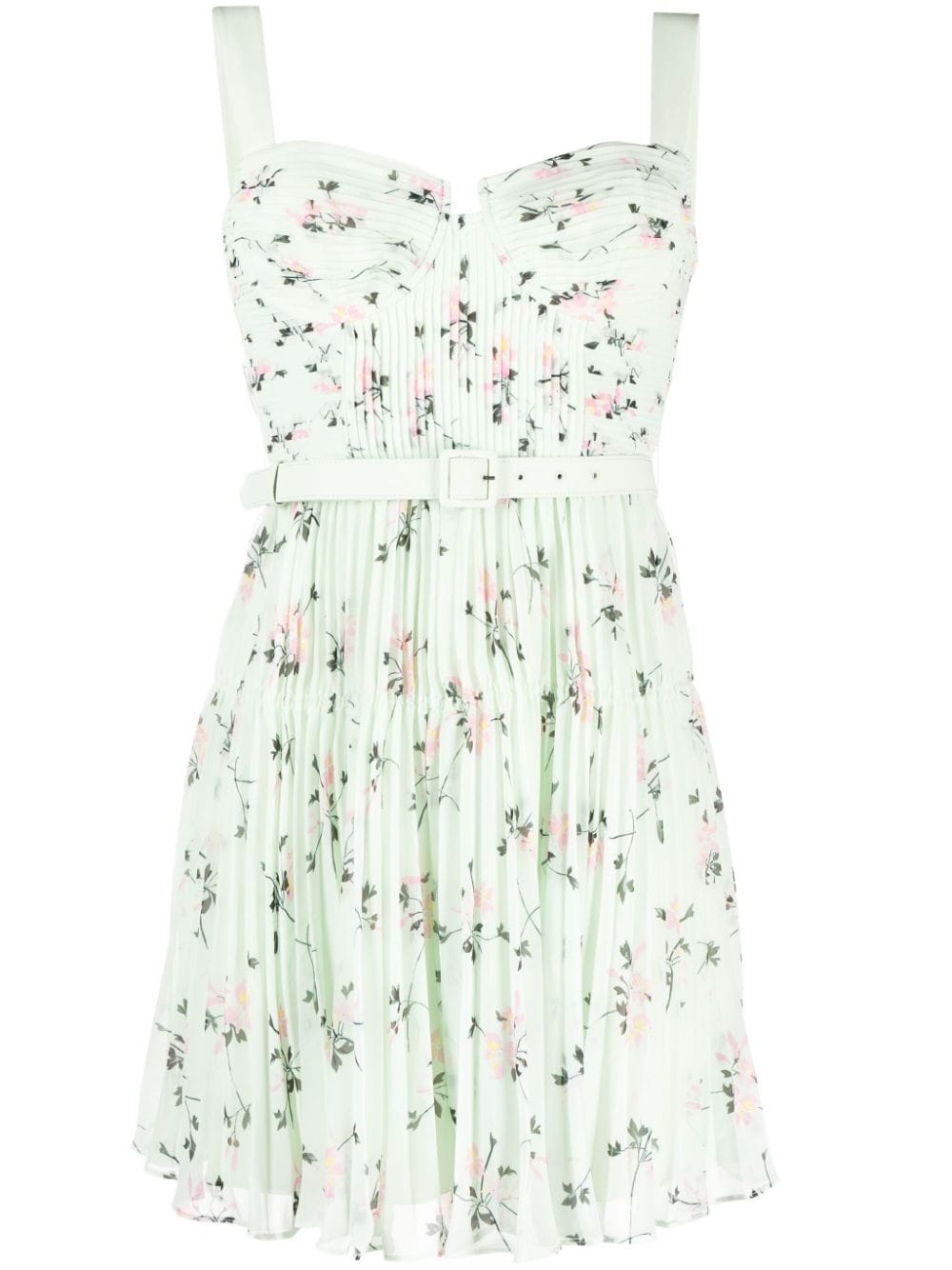 floral chiffon minidress - 1